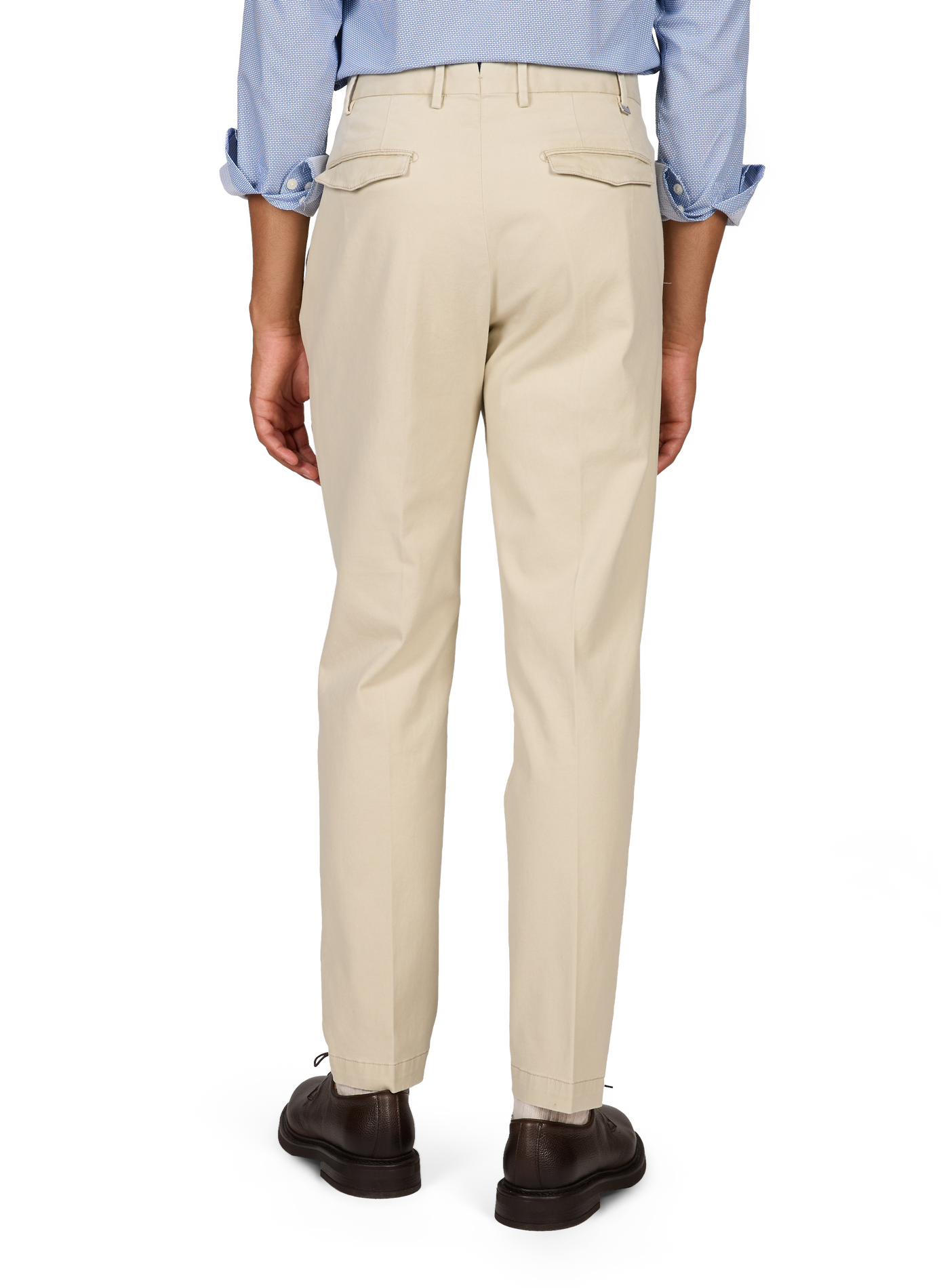 Slim cotton pleated trousers PT01 Beige