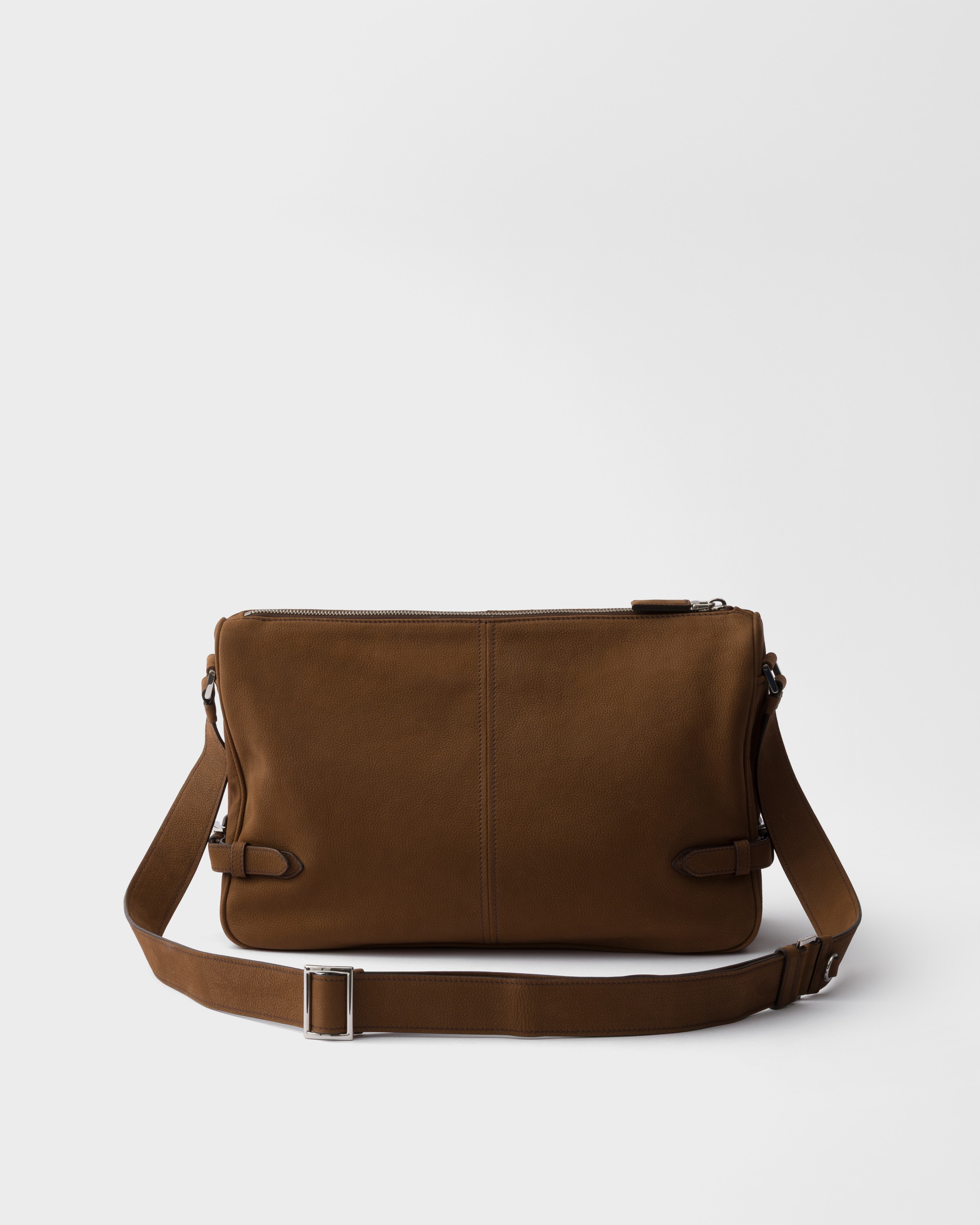 Sac à bandoulière en cuir nubuck PRADA Marron