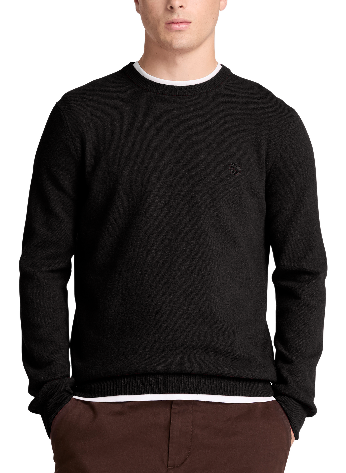 Straight wool blend sweater TIMBERLAND Black