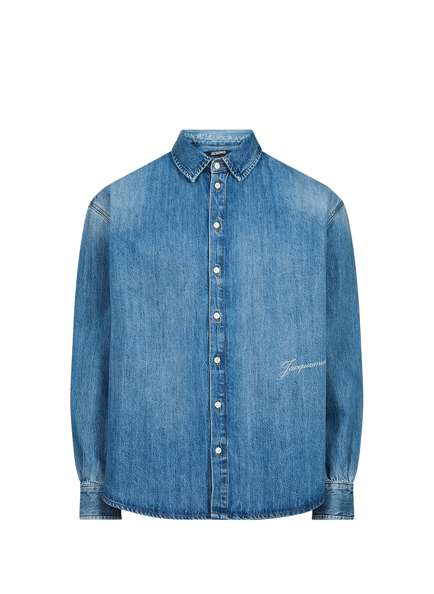 Chemise ample denim en coton JACQUEMUS Bleu