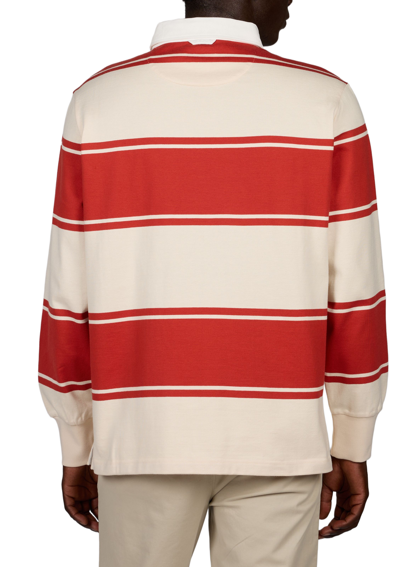 Polo droit à rayures en coton GANT Orange