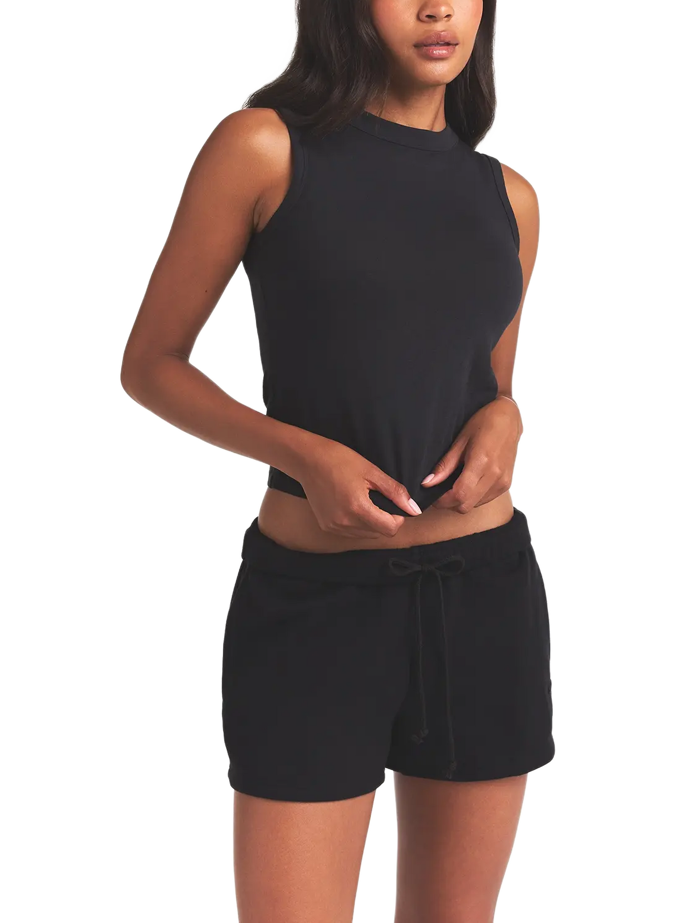 Short court en coton mélangé | Noir SKIMS Femme
