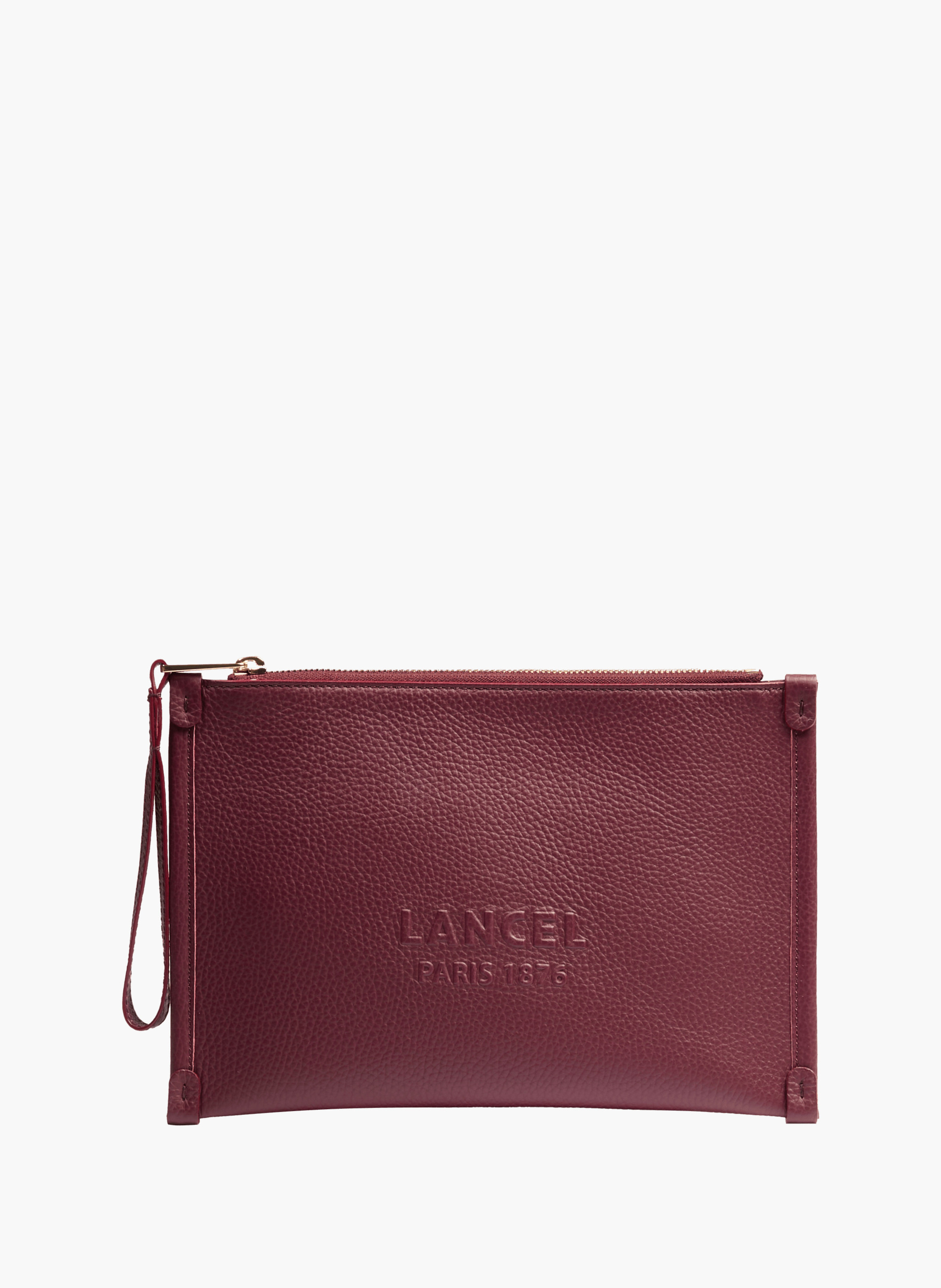 Pochette zippée s avec dragonne jour de lancel en cuir LANCEL Violet
