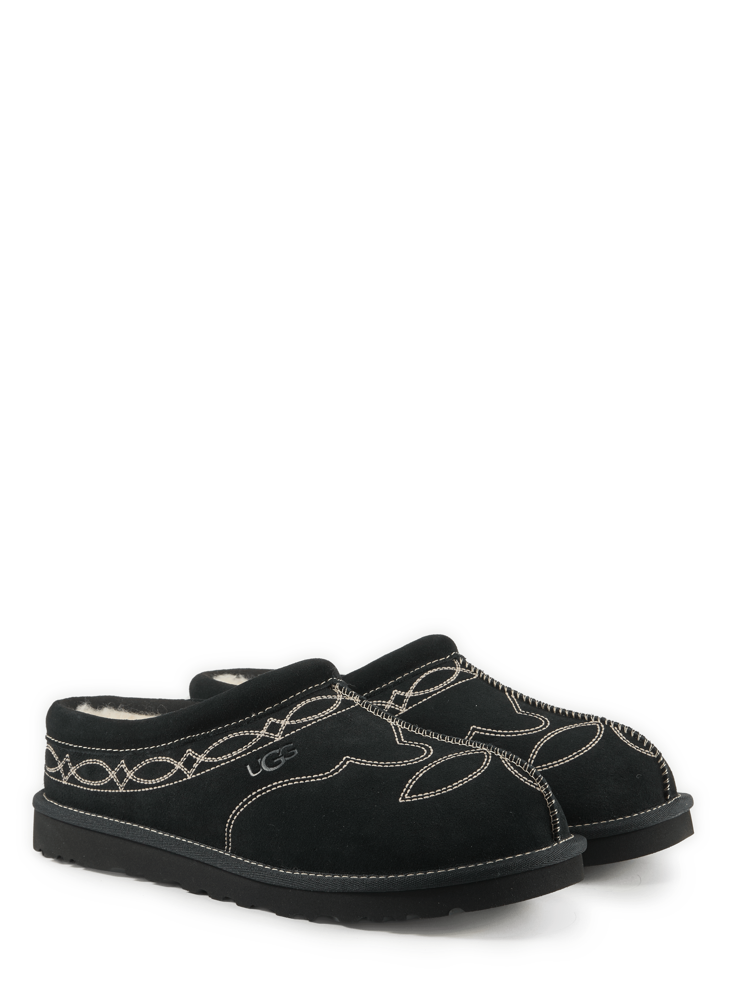 Tasman Western Leather Slippers UGG Black