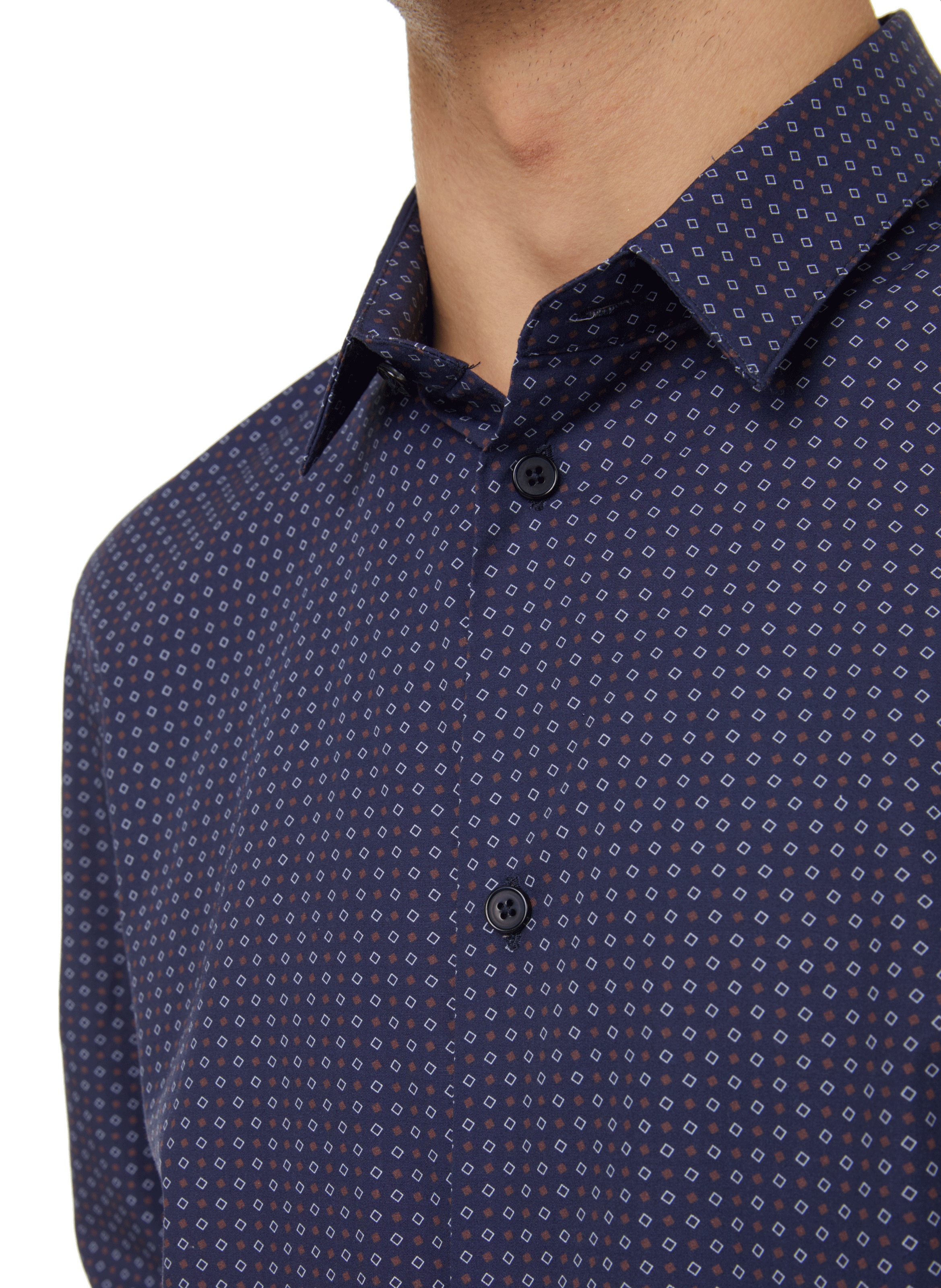 Printed cotton poplin shirt AU PRINTEMPS PARIS Multicolour