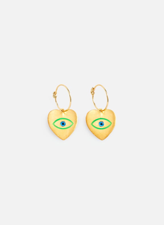 Silver earrings EYE M - ILEANA MAKRI Silver earrings EYE M - ILEANA MAKRI