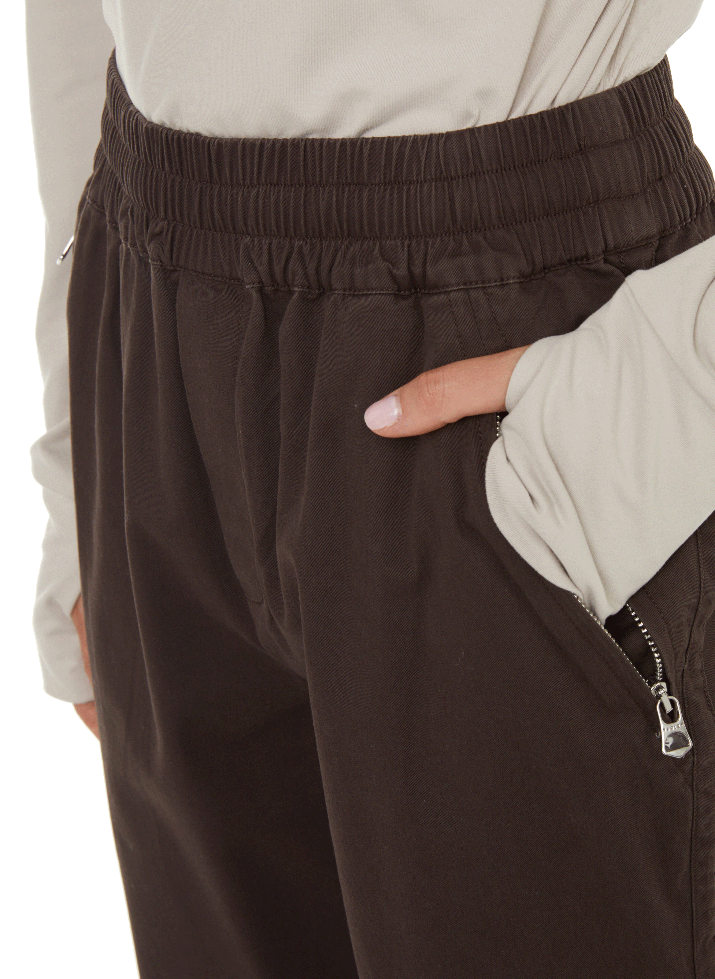 Cotton trousers VARLEY Brown