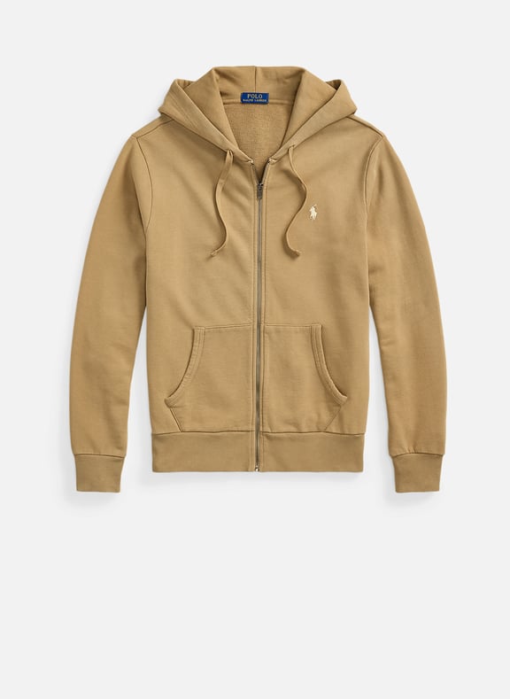 Hoodie zippée en coton Beige by POLO RALPH LAUREN POLO RALPH LAUREN Hoodie zippée en coton Beige