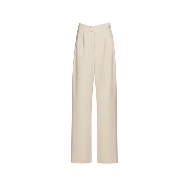 Saison 1865 Pantalon Large Ucros Taille Haute In Sand