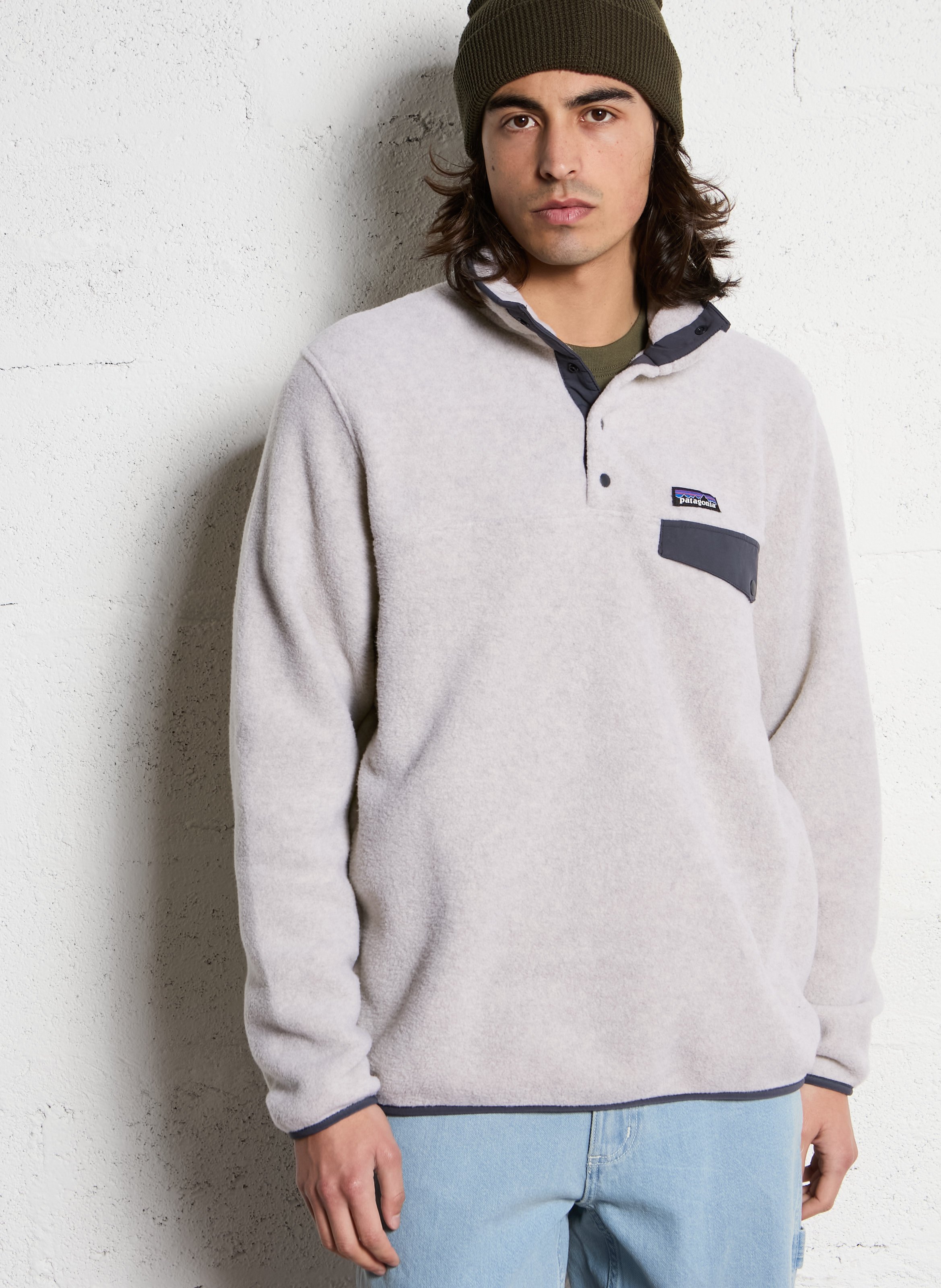 Sweat ample col montant boutonné PATAGONIA Bleu