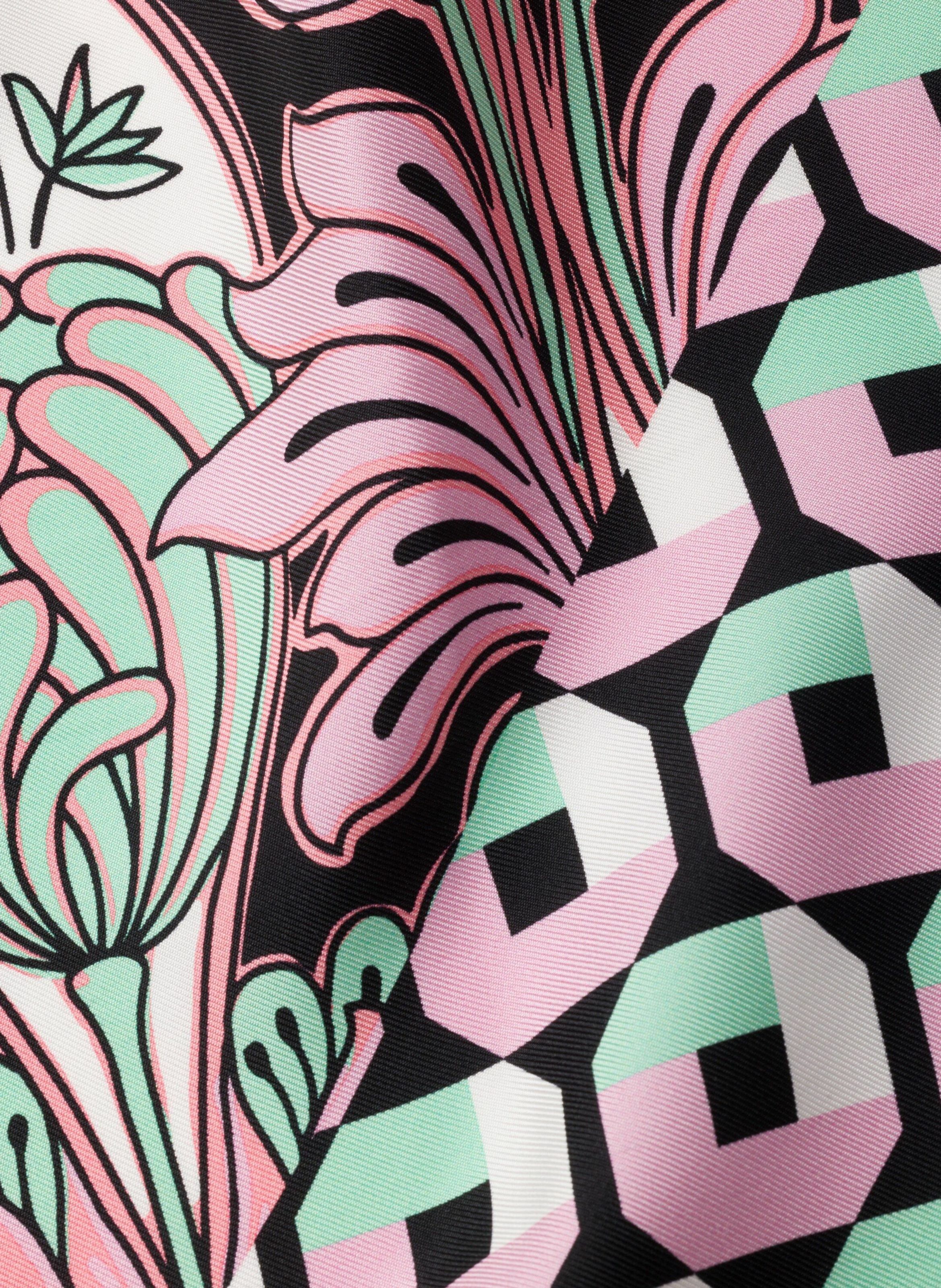 Foulard en sergé de soie imprimé 55 PRADA Vert