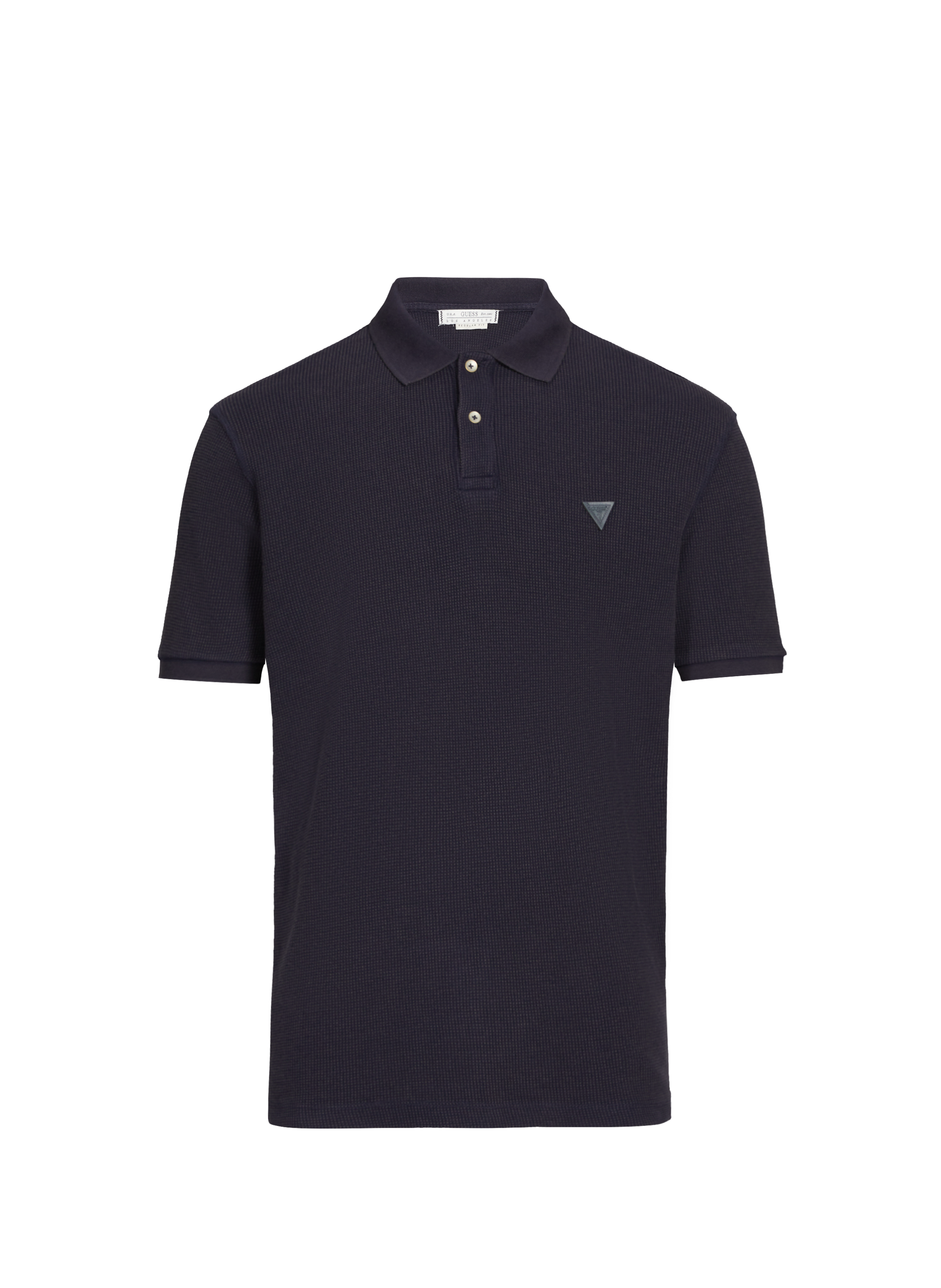 Polo texturé en coton GUESS Bleu