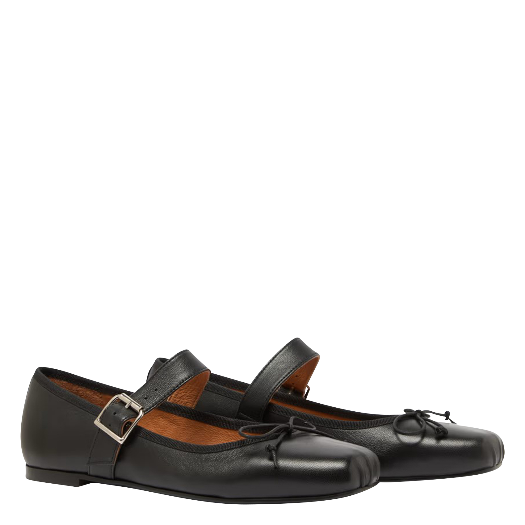 Ballerines en cuir dominante JONAK Noir