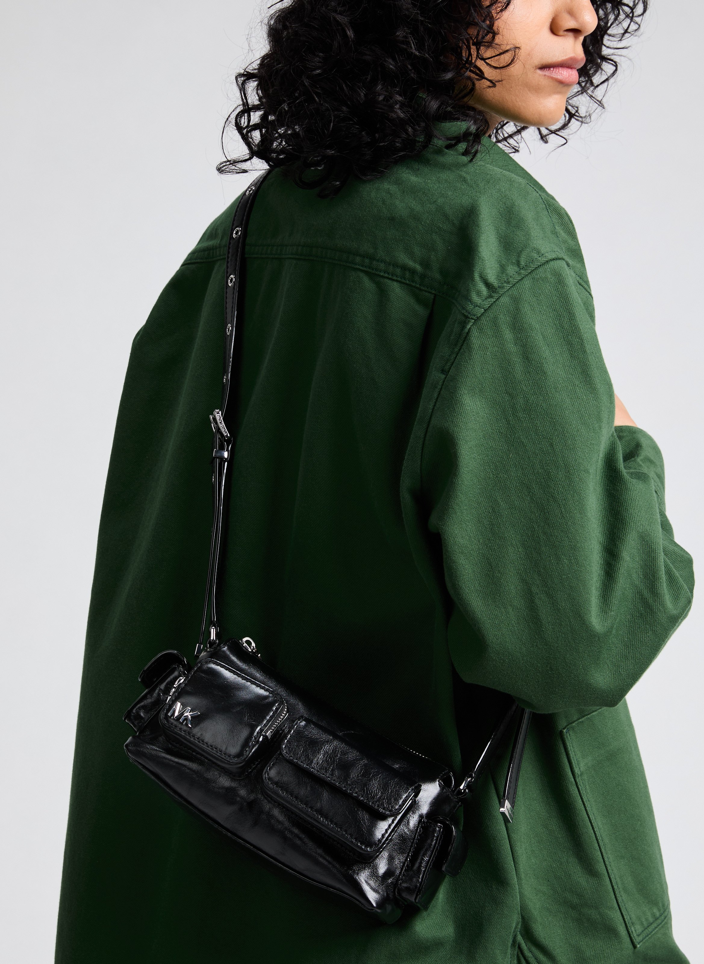 Sac à bandoulière en cuir MICHAEL KORS Noir