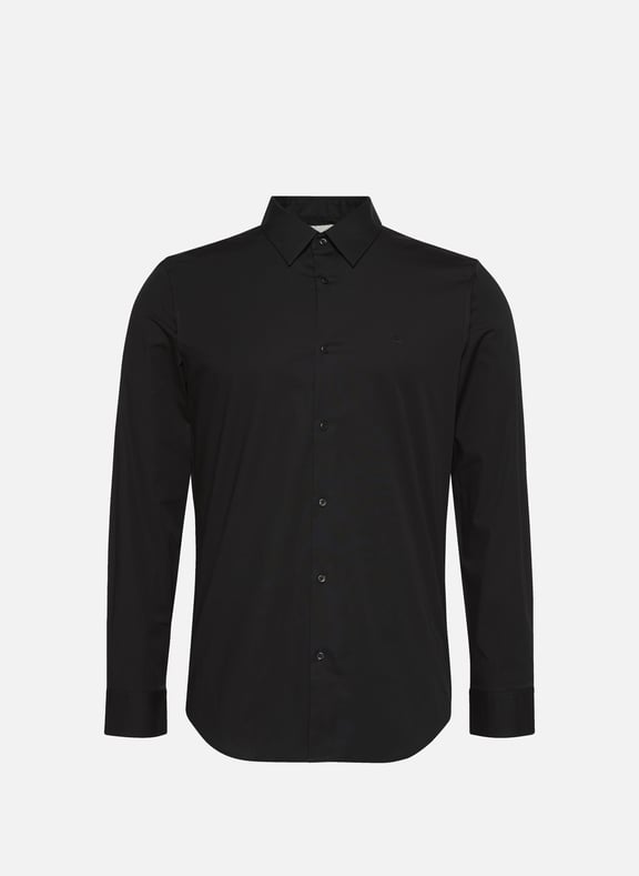 Chemise slim en coton Noir by CALVIN KLEIN CALVIN KLEIN Chemise slim en coton Noir