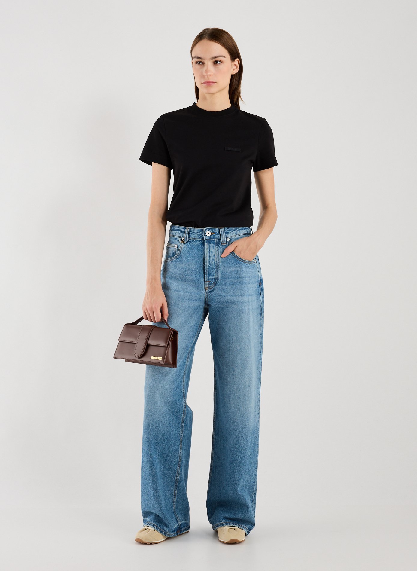 Le Grand Bambino en cuir JACQUEMUS Marron