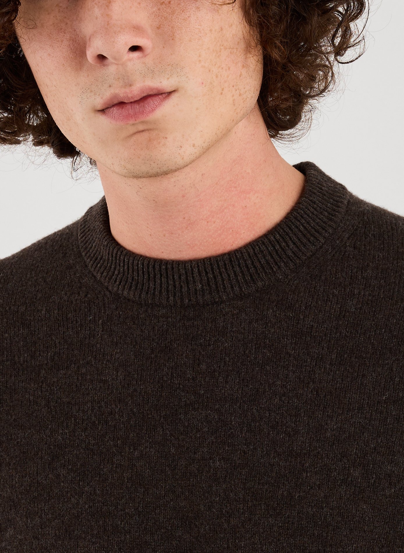 Pull en laine mérinos SAMSOE SAMSOE Marron