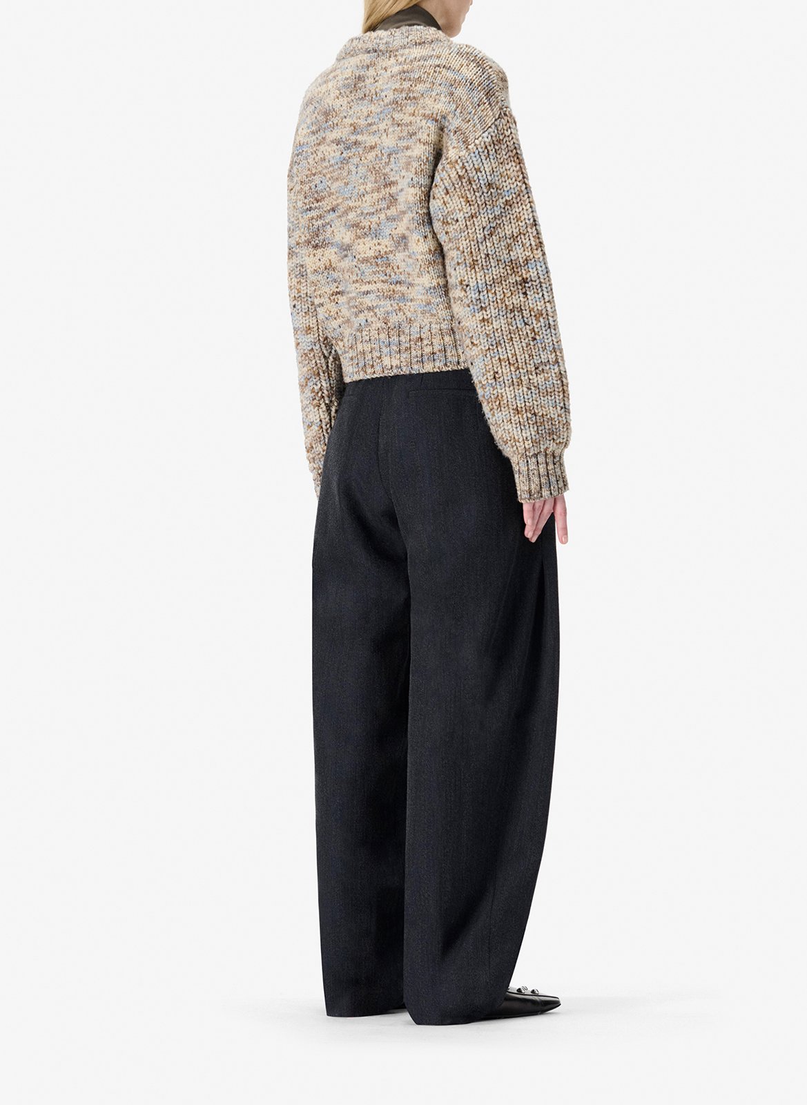 Pull droit col rond en laine camilla IRO Beige