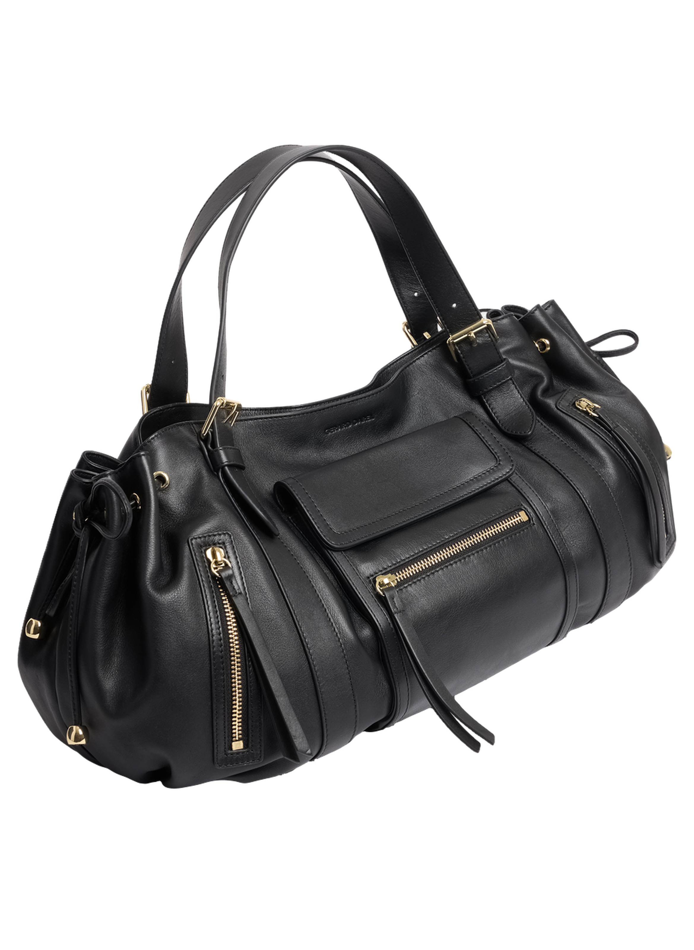 Sac à main en cuir avec poches zippées - st germain GERARD DAREL Noir