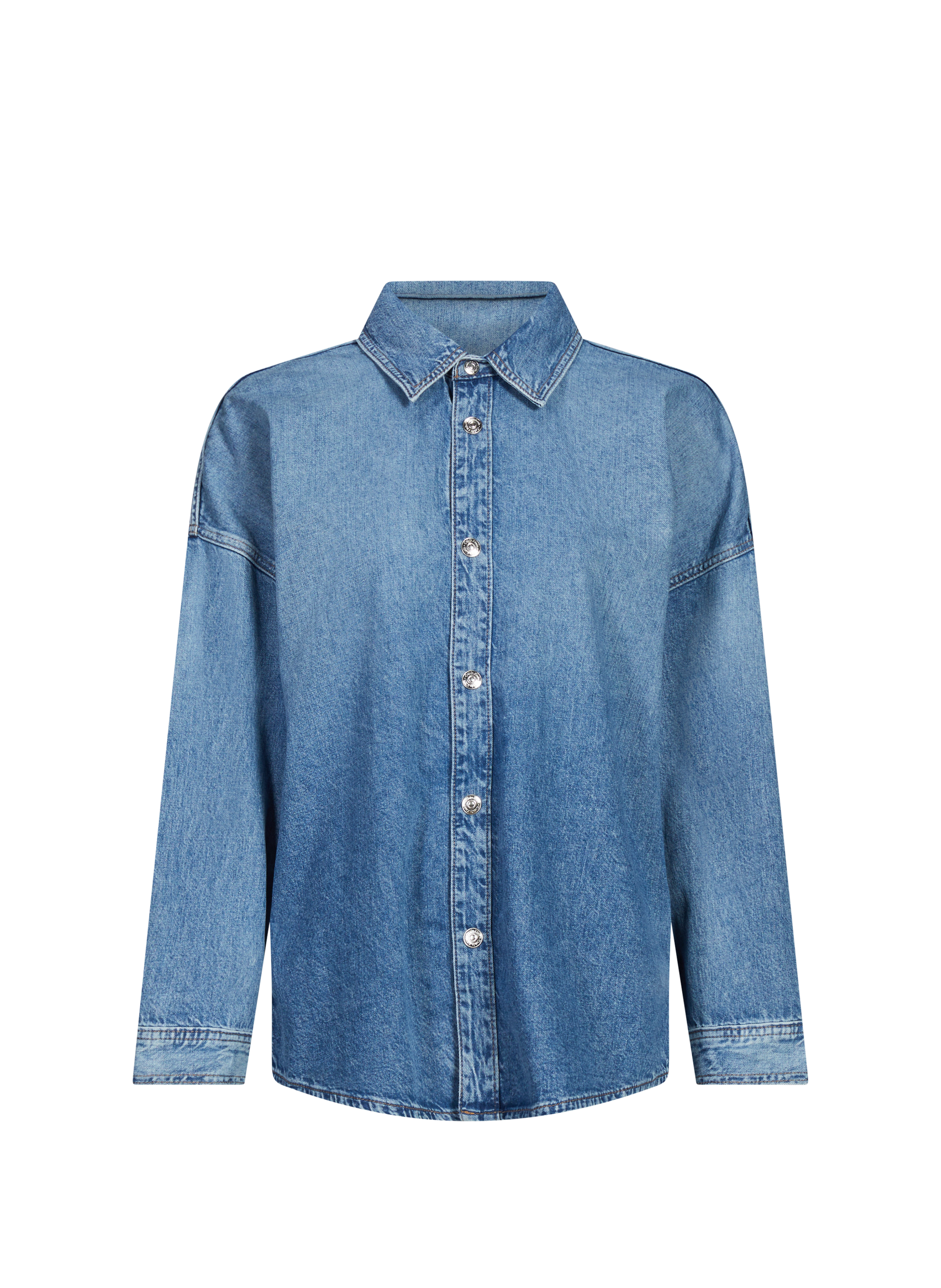 CALVIN KLEIN Chemise droite en coton mélangé Bleu