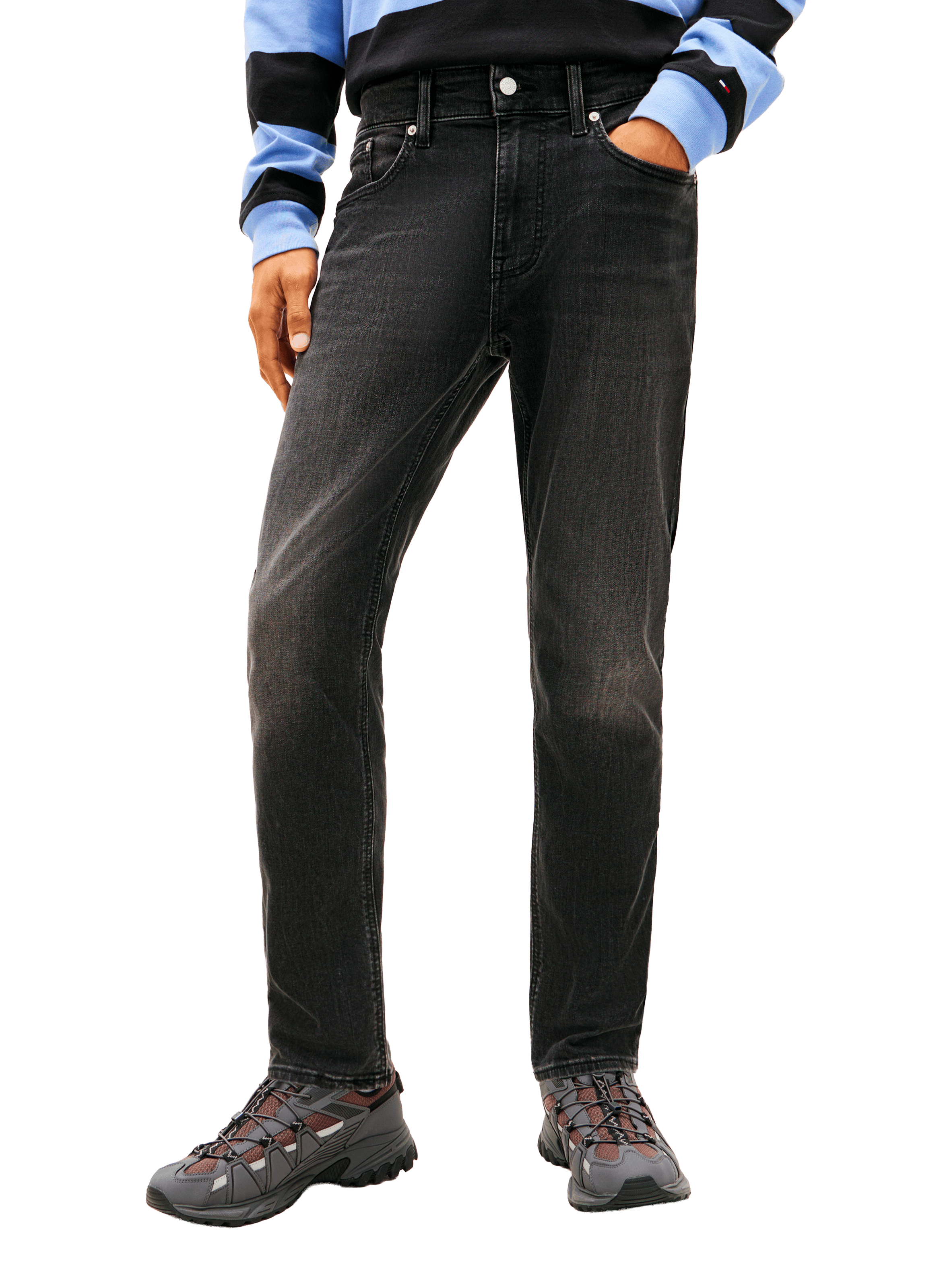 Jean slim en coton TOMMY HILFIGER Noir