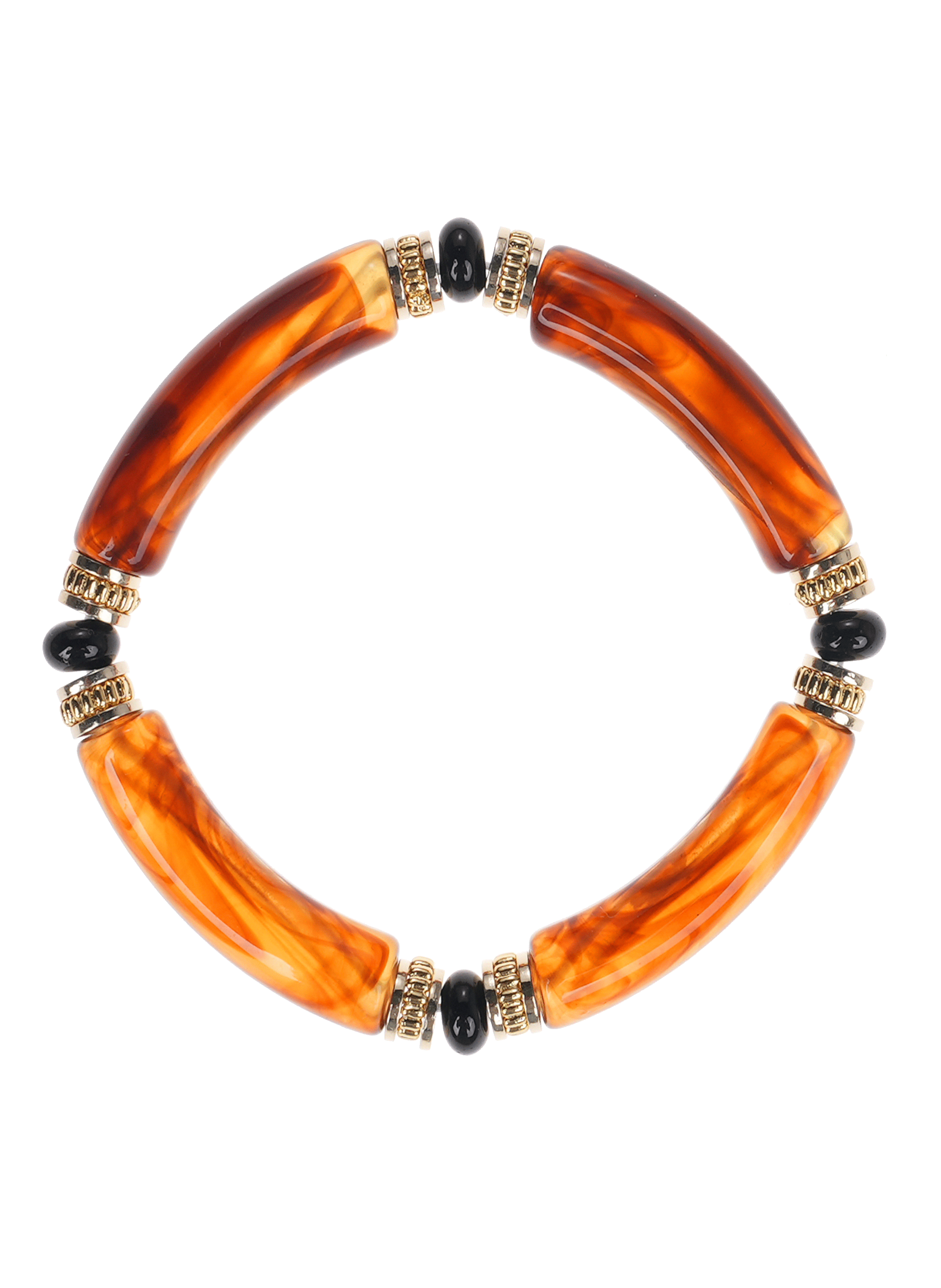 Bracelet de perles elastiqué nomade HIPANEMA Kaki