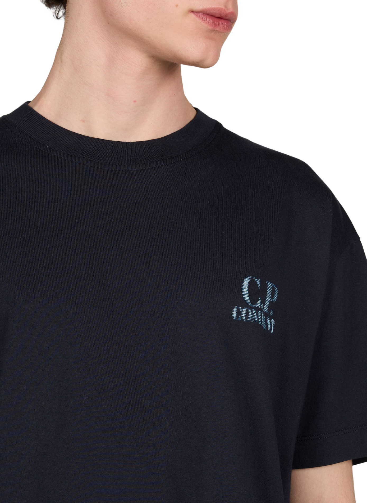 Cotton Logo T-shirt CP COMPANY Blue
