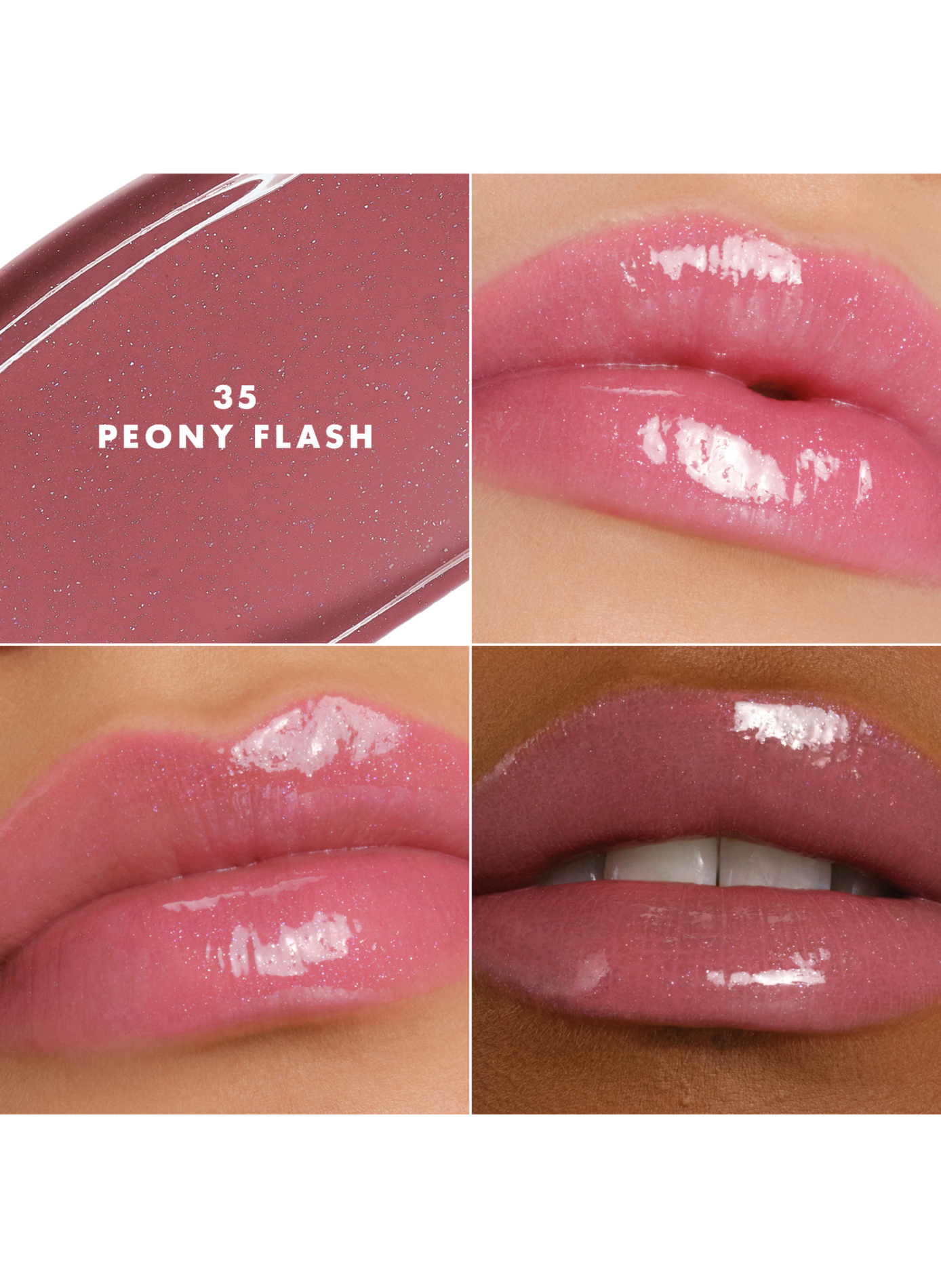 Prisma Glass Lip Balm intense color and shine Peony flash