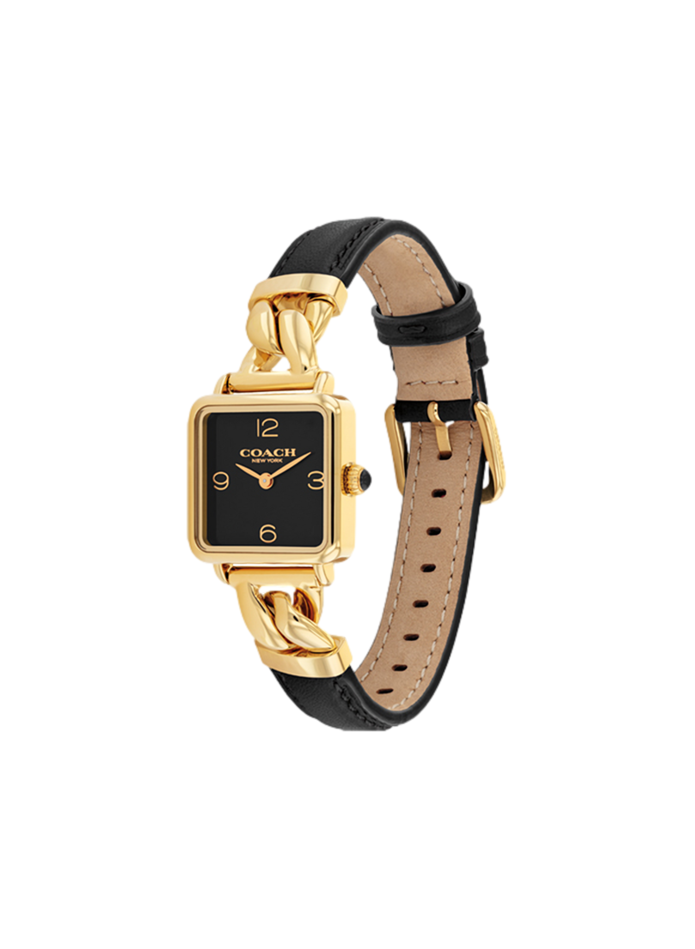Montre quartz Cass en cuir COACH MONTRES Doré