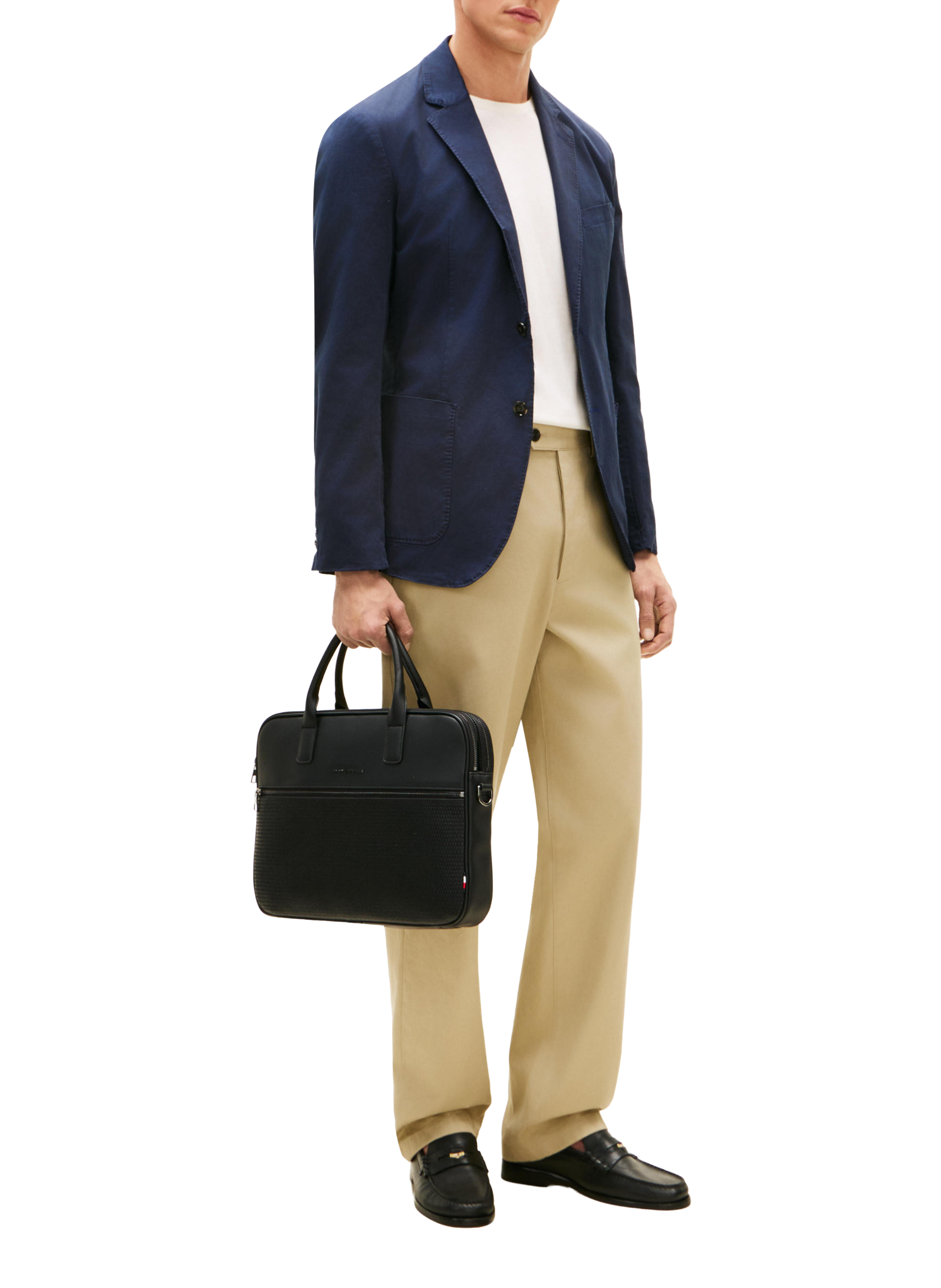 Poche d'ordinateur à bandoulière TOMMY HILFIGER Noir