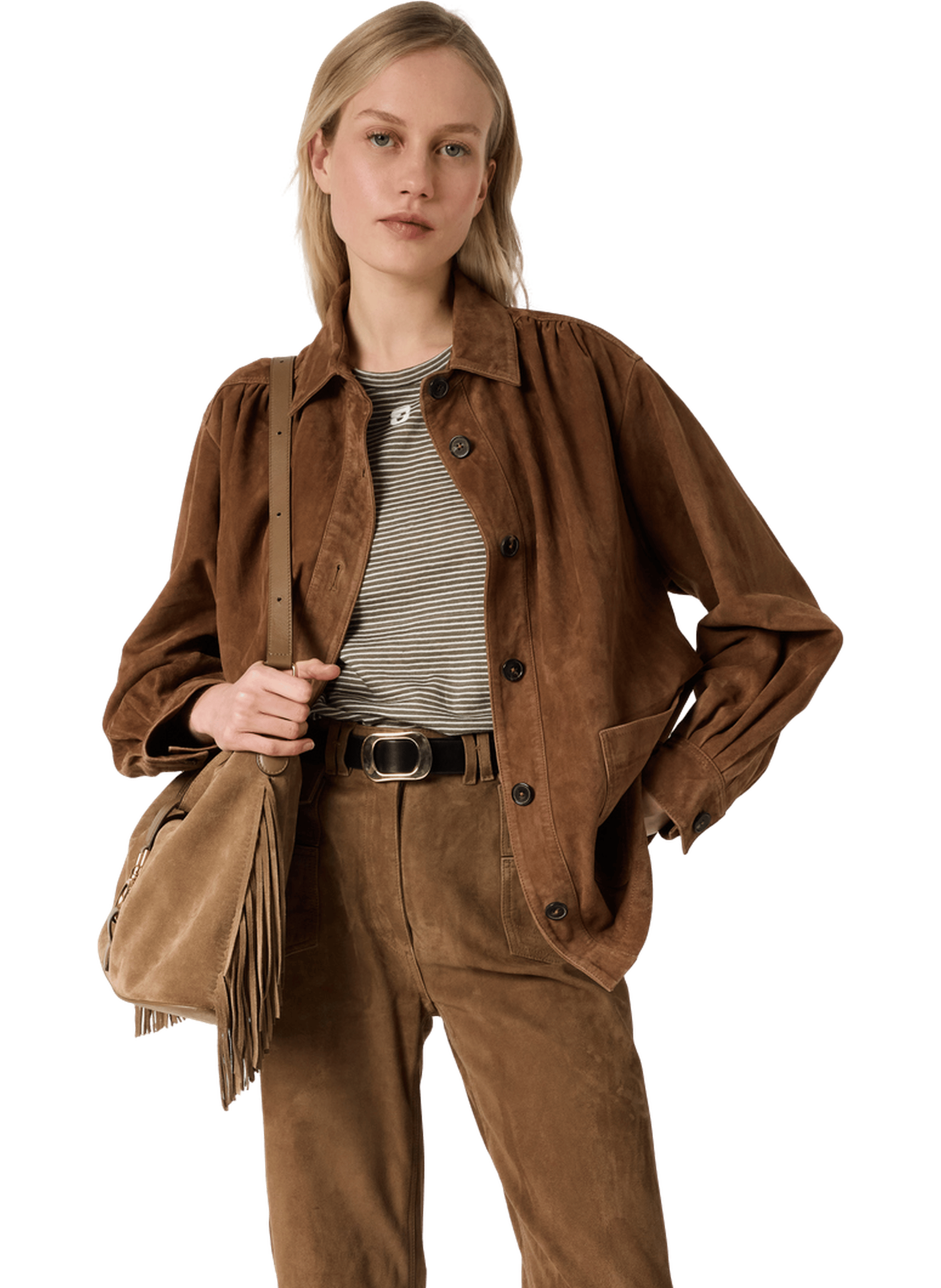T-shirt rayé en lin et coton - melva GERARD DAREL Vert