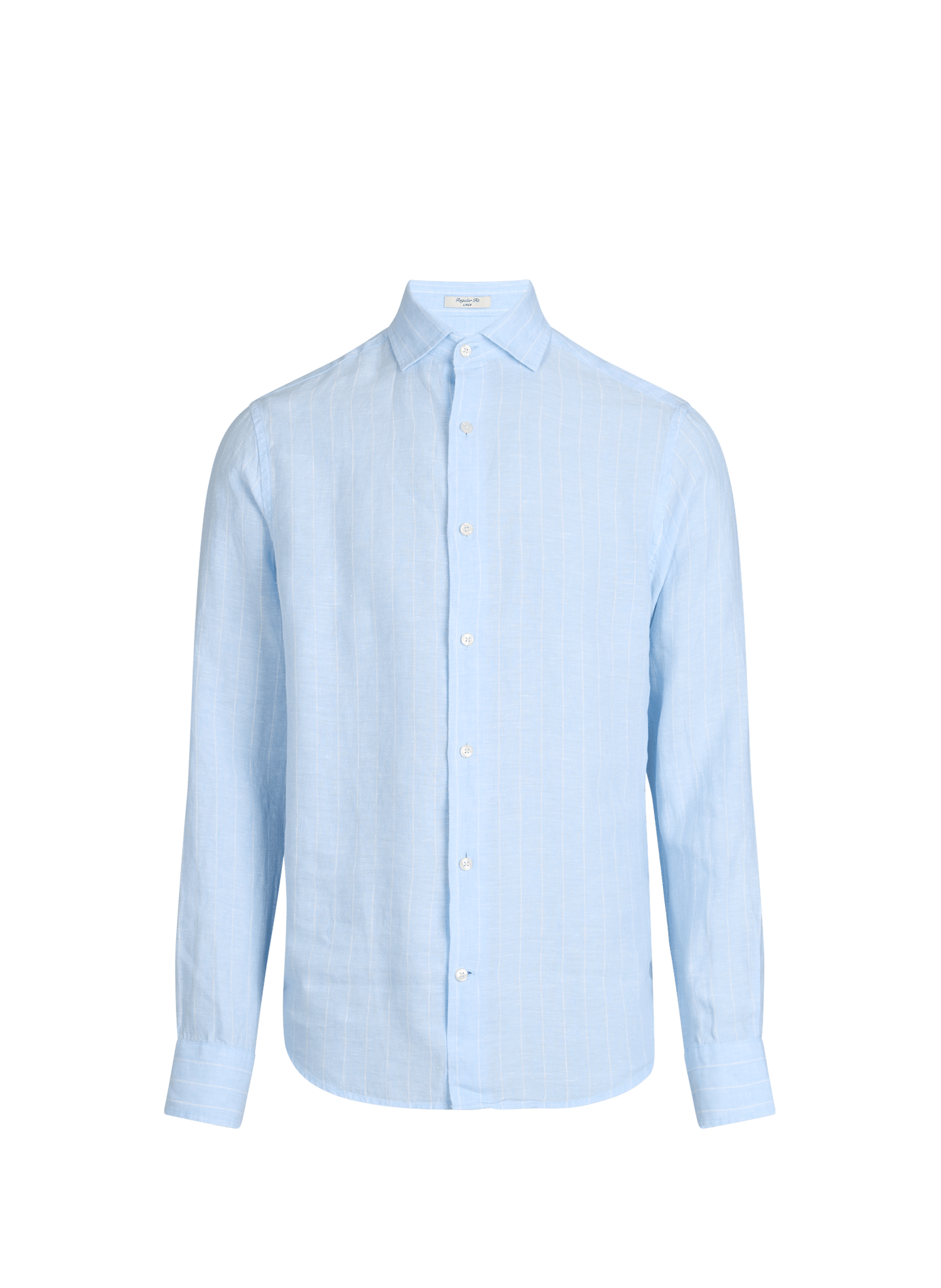 Straight linen striped shirt GANT Blue