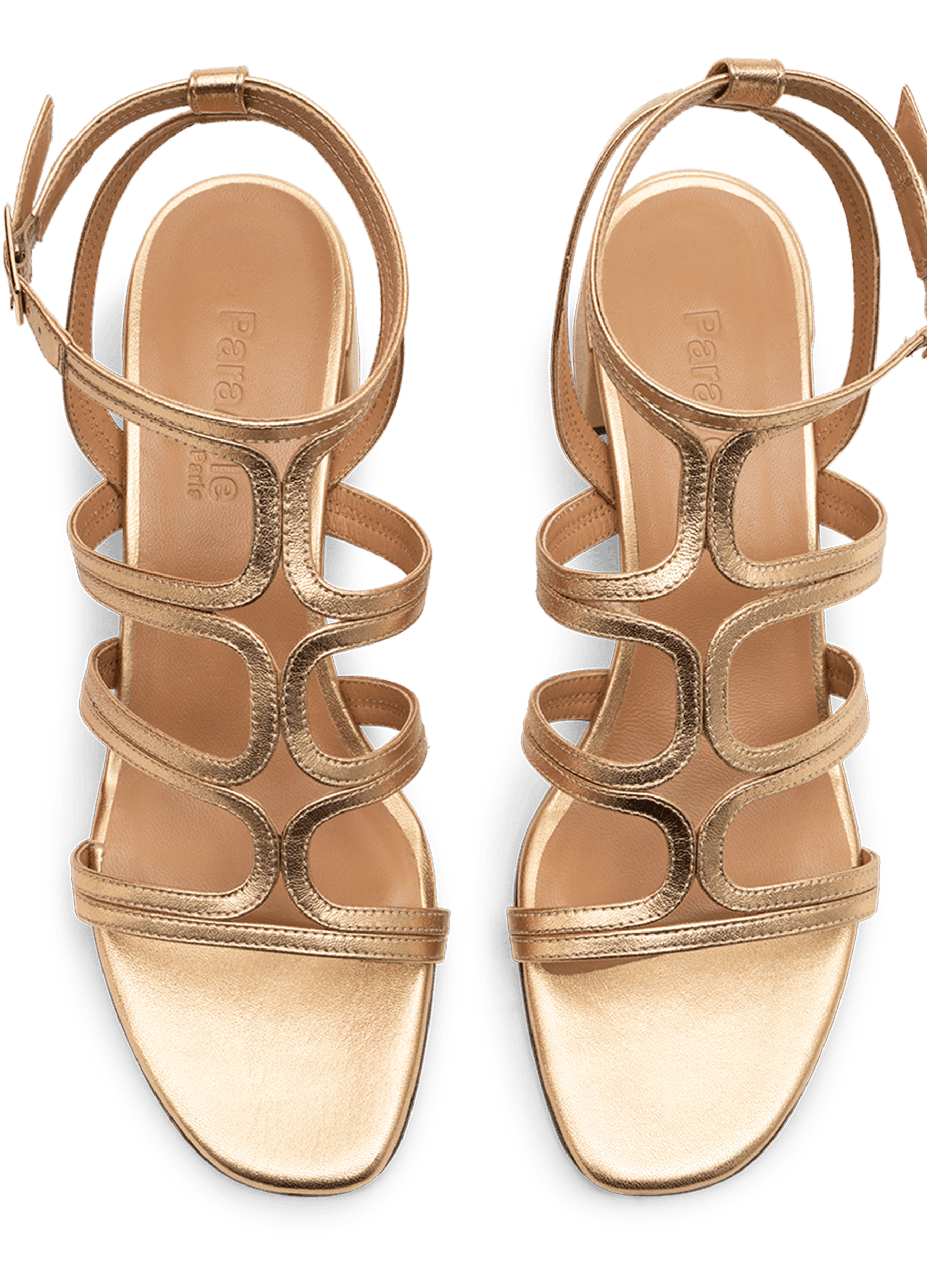 Sandales pippa en nappa PARALLELE Doré