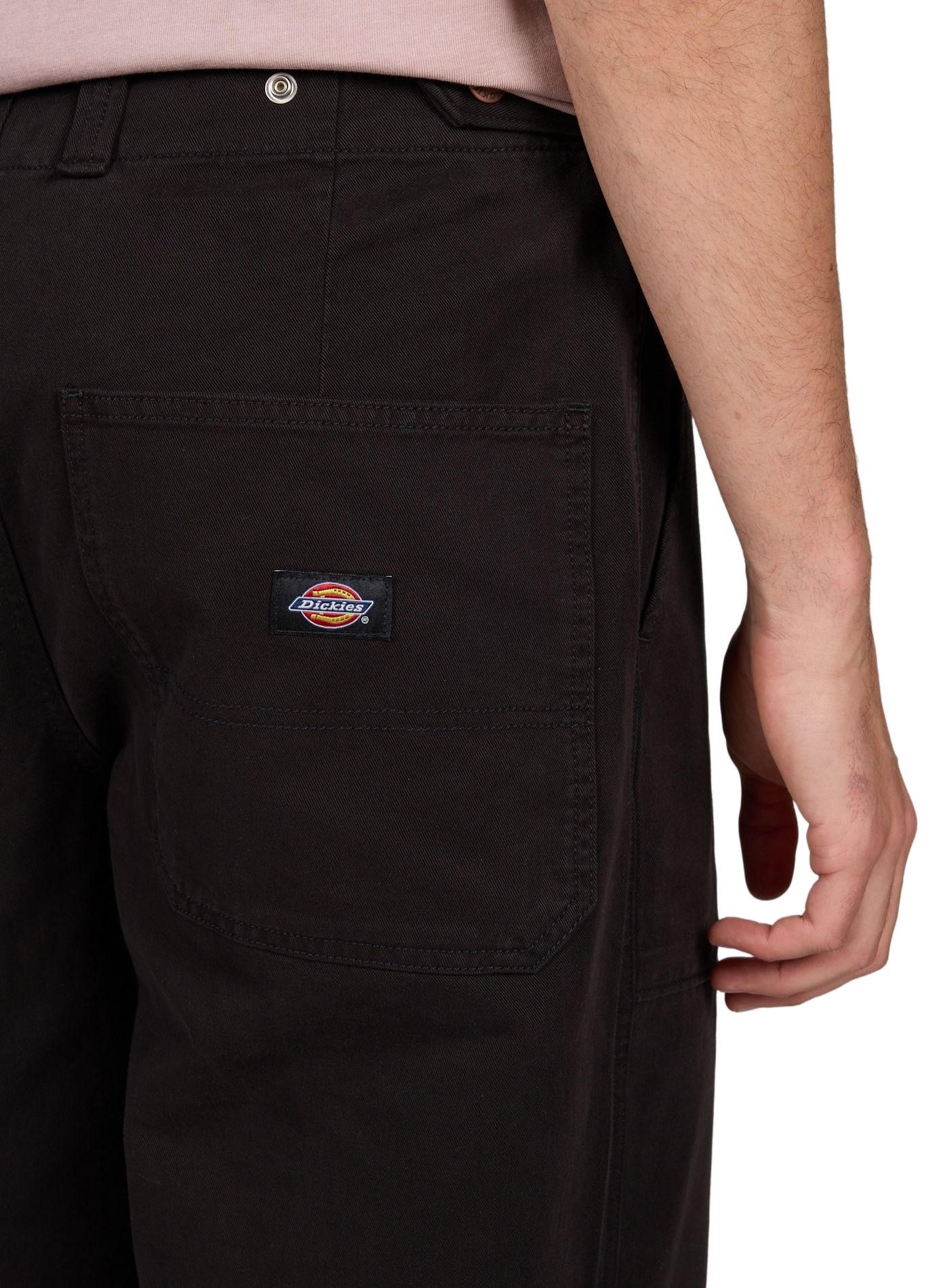 Straight cotton trousers Black