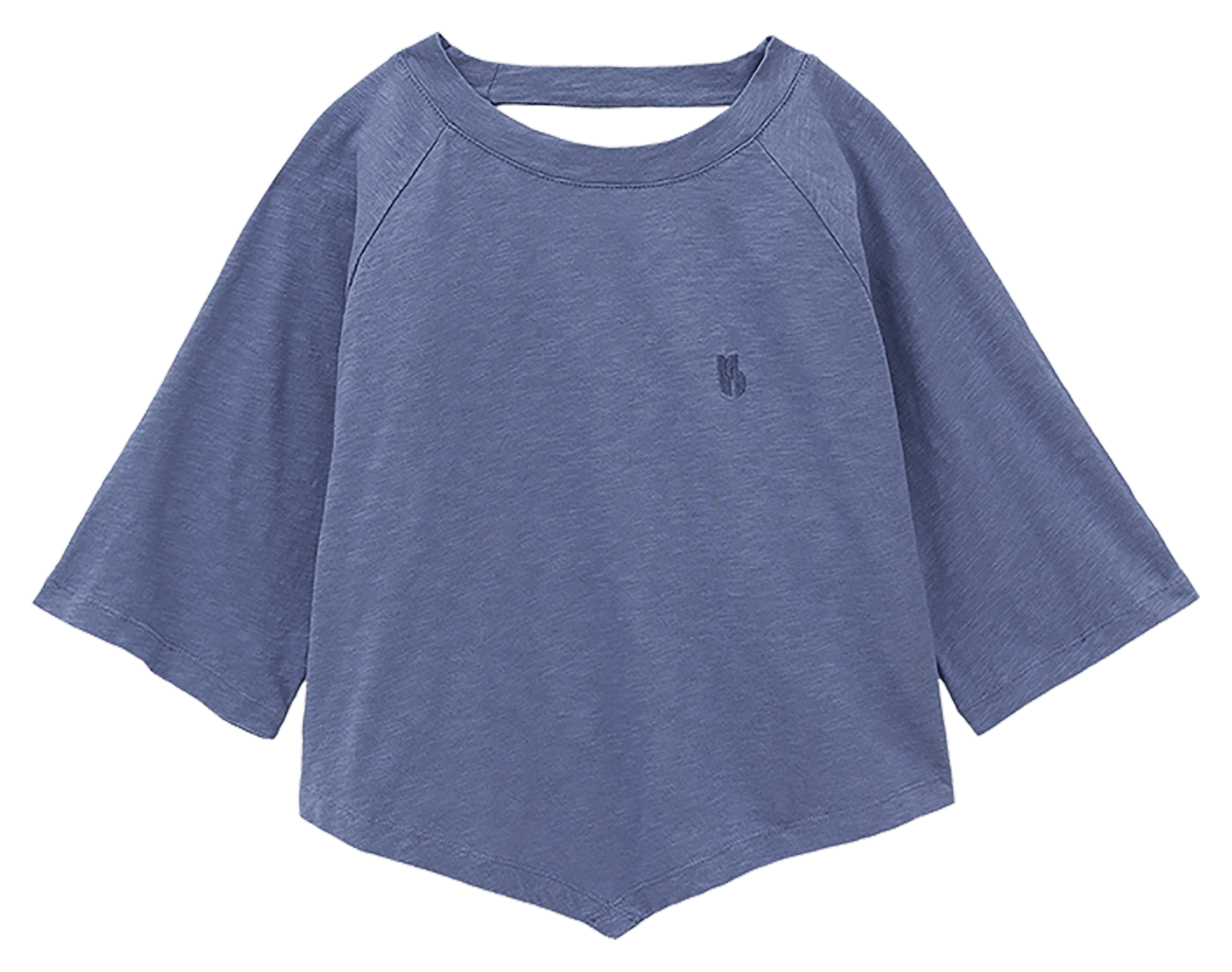 Tee-shirt col rond en coton vany BA&SH Bleu