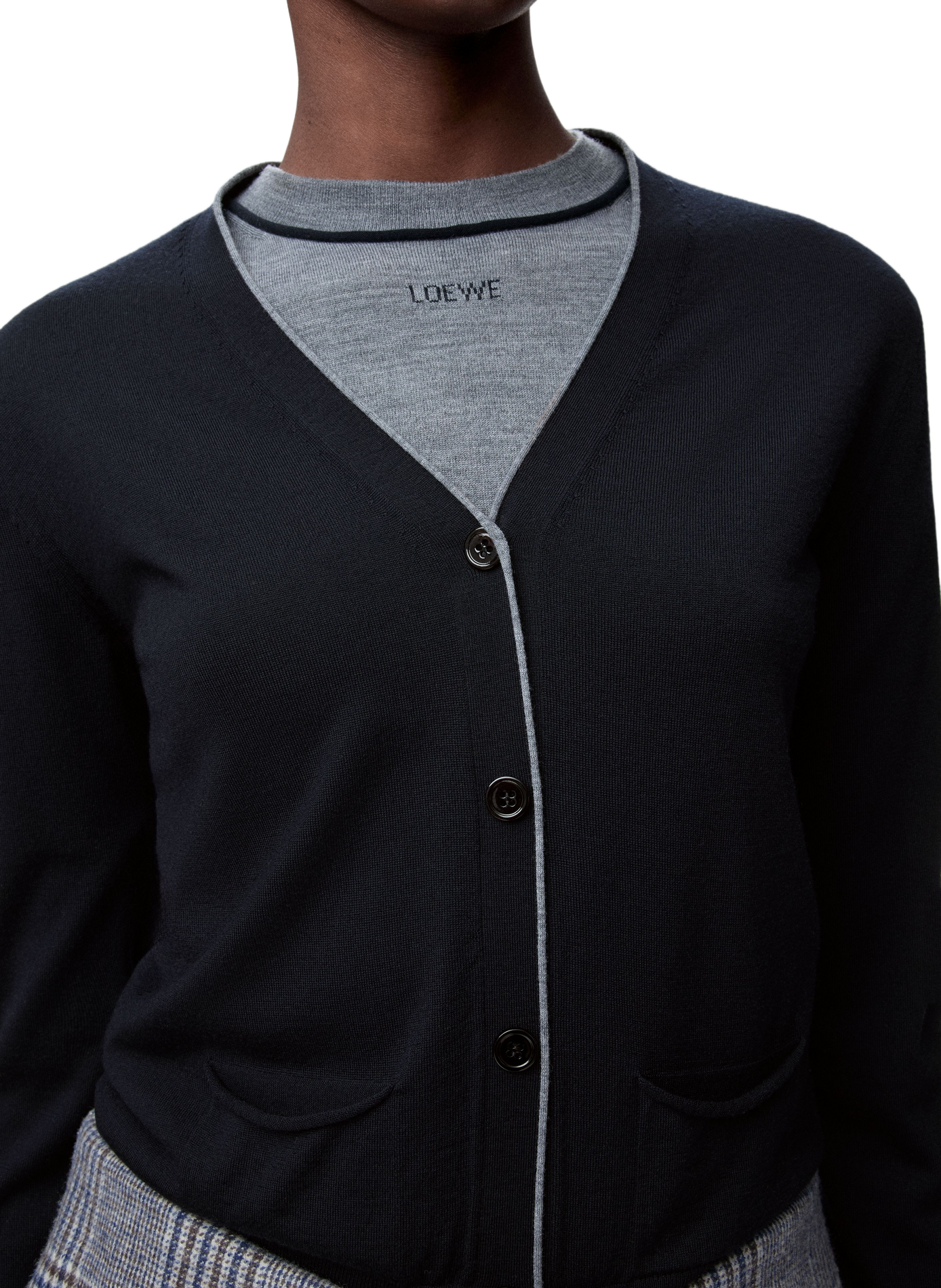 Short wool cardigan LOEWE Blue