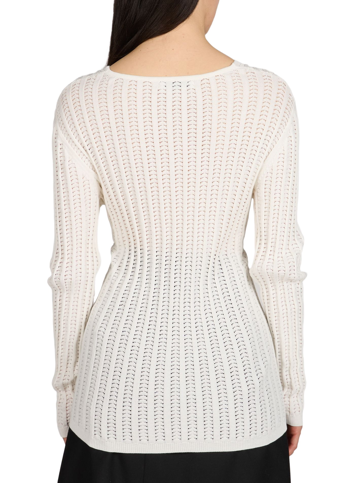 Pull maille réversible en coton VIKTORIA CHAN Blanc