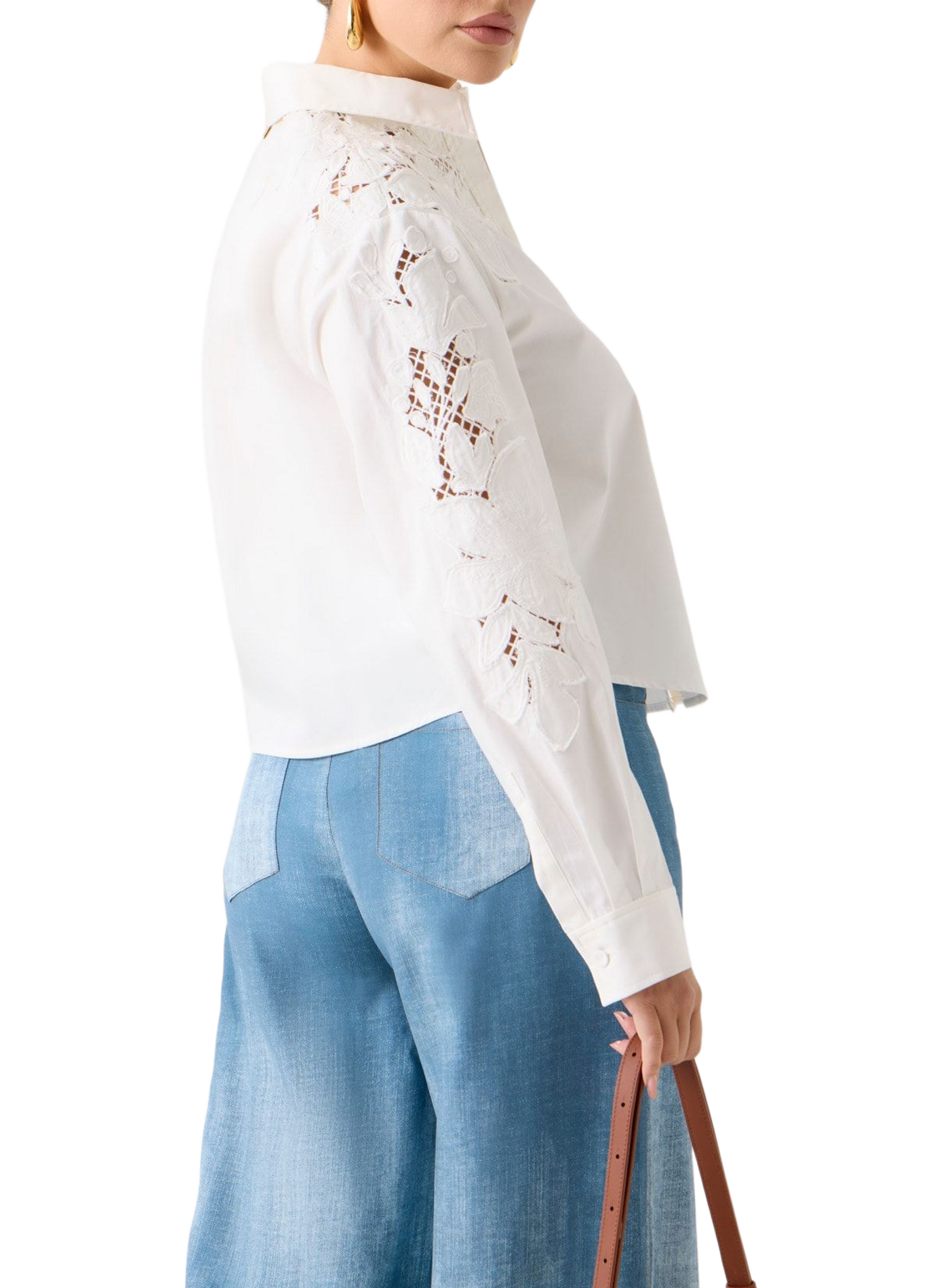 Alexis cotton lace shirt GUESS Beige