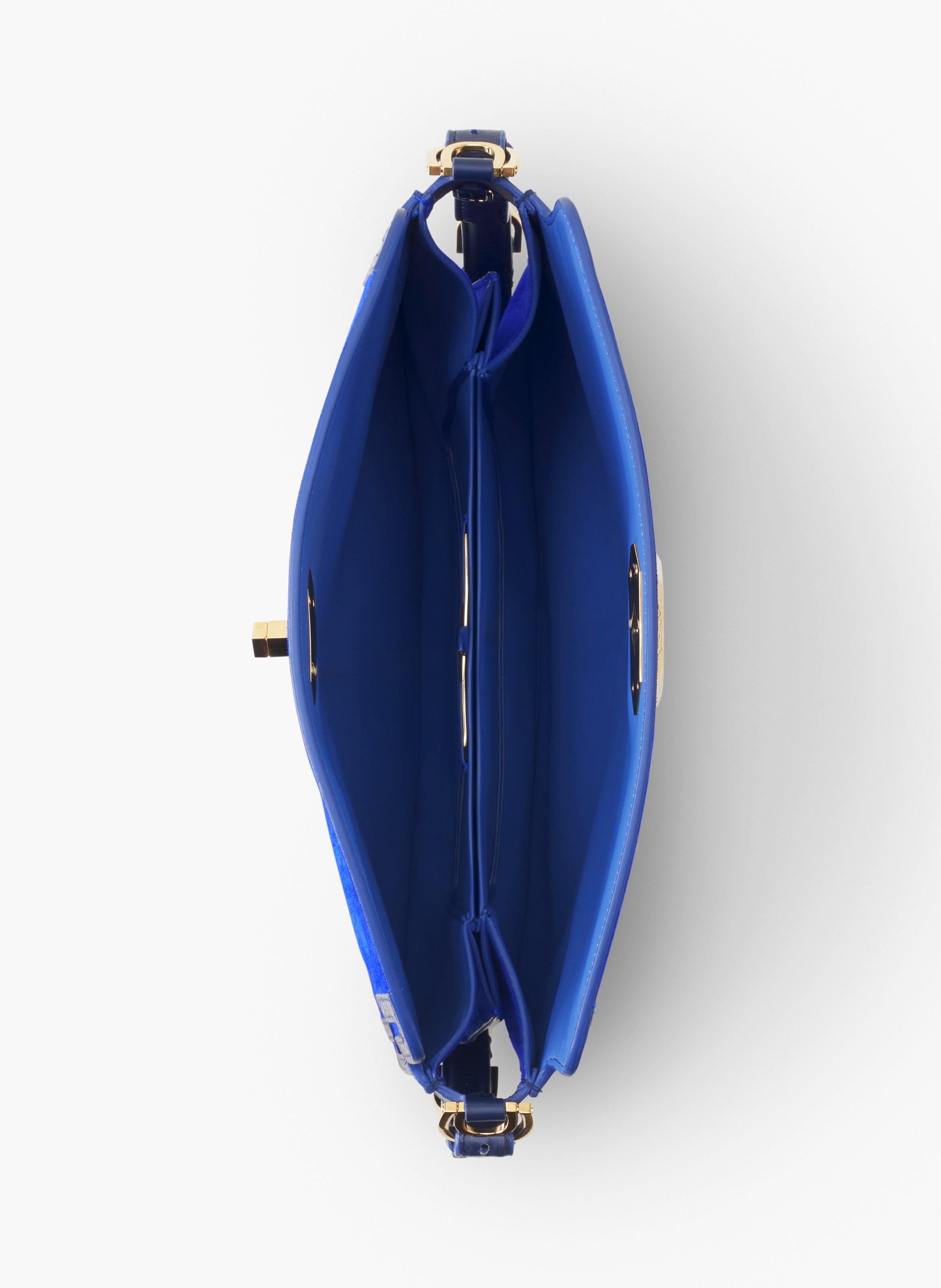 Sac compagnon en daim LANVIN Bleu