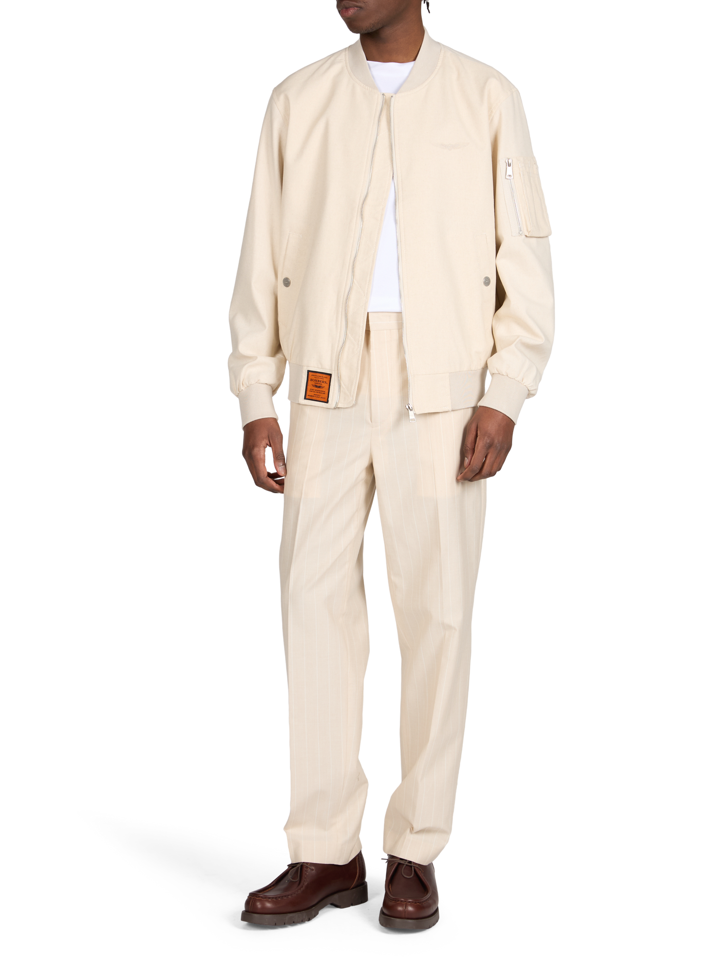 Millen logo embroidered bomber BOMBERS ORIGINAL Beige