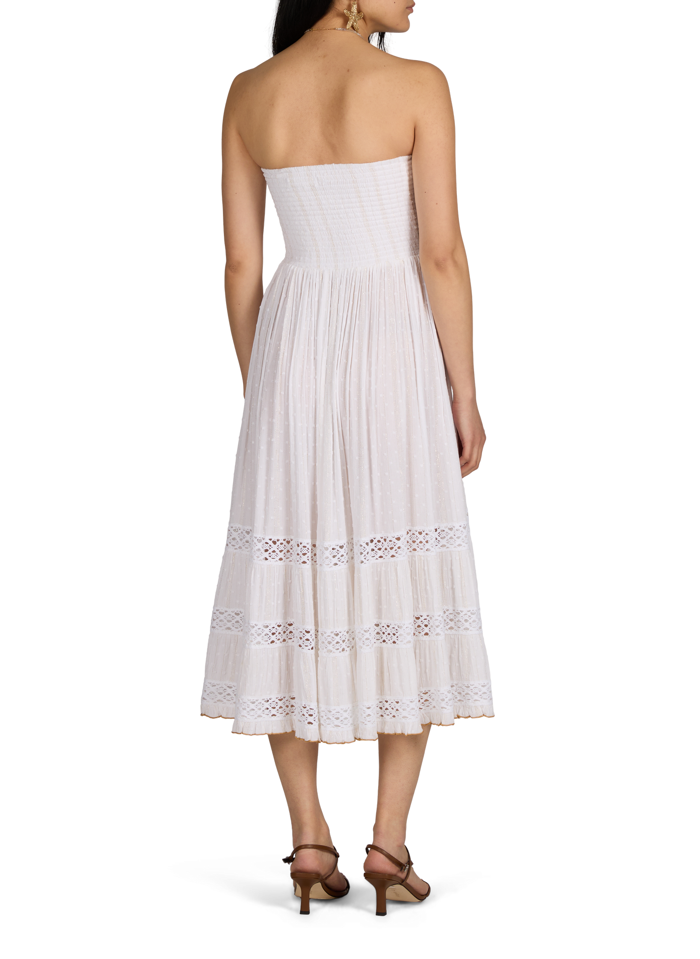Robe bustier évasée BANANA MOON Blanc