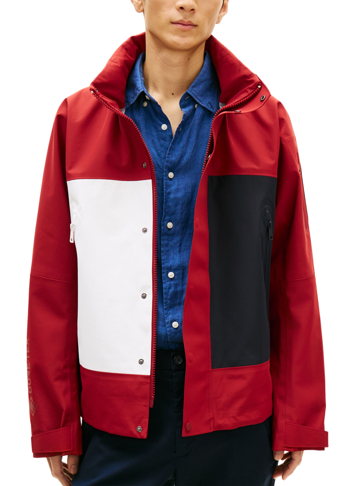 Blouson imperméable à col montant TOMMY HILFIGER Red