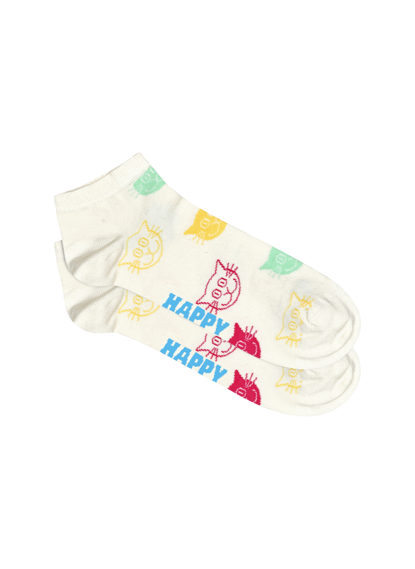 Low-cut printed cotton blend socks HAPPY SOCKS White