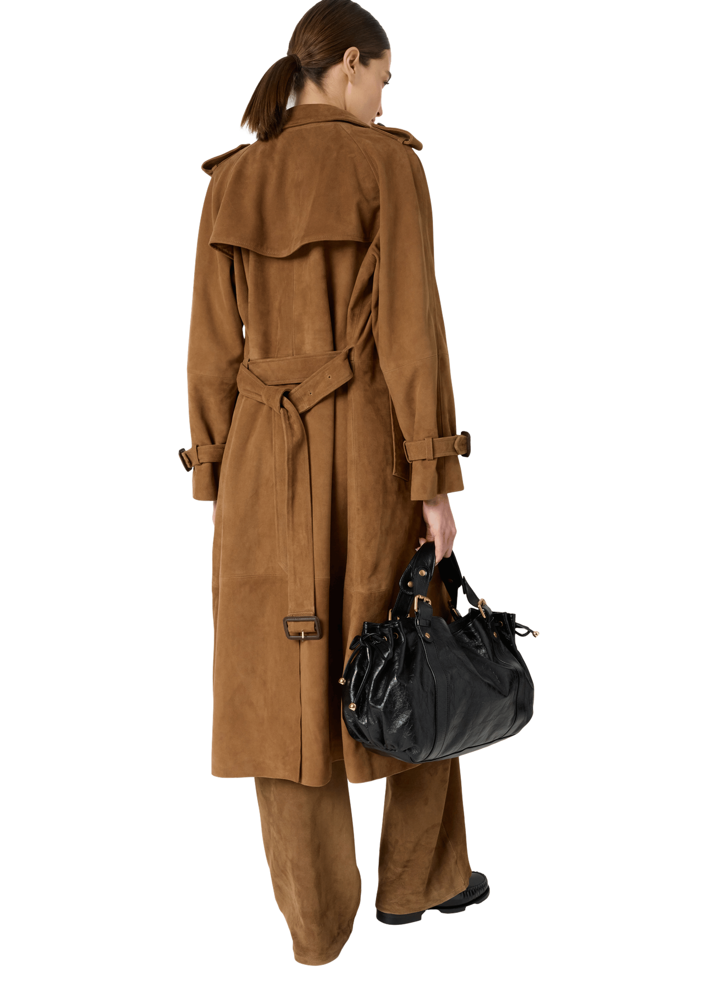 Trench en cuir velours - judy GERARD DAREL Beige