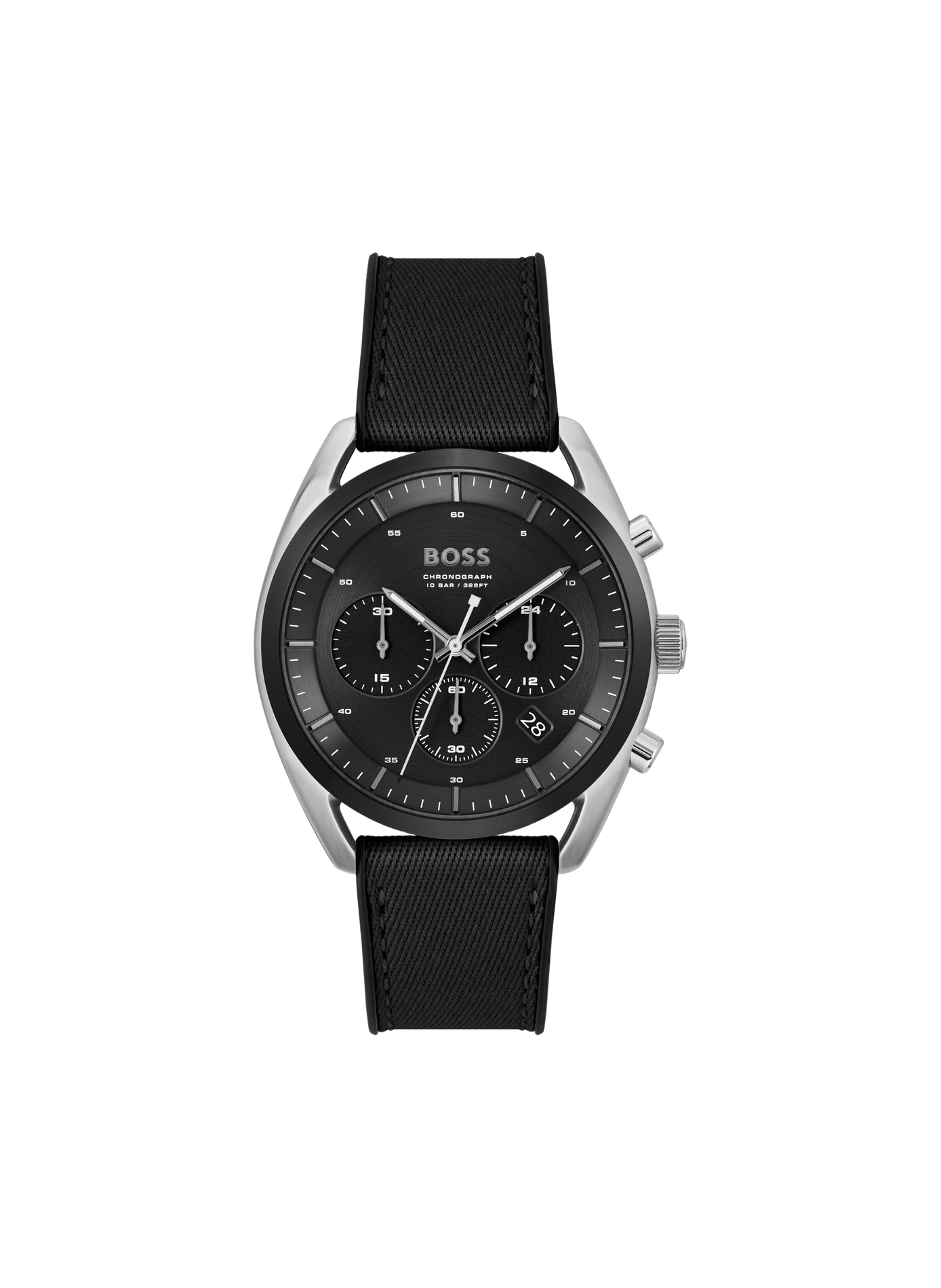 Quarz Uhr Top aus Edelstahl BOSS MONTRES Schwarz