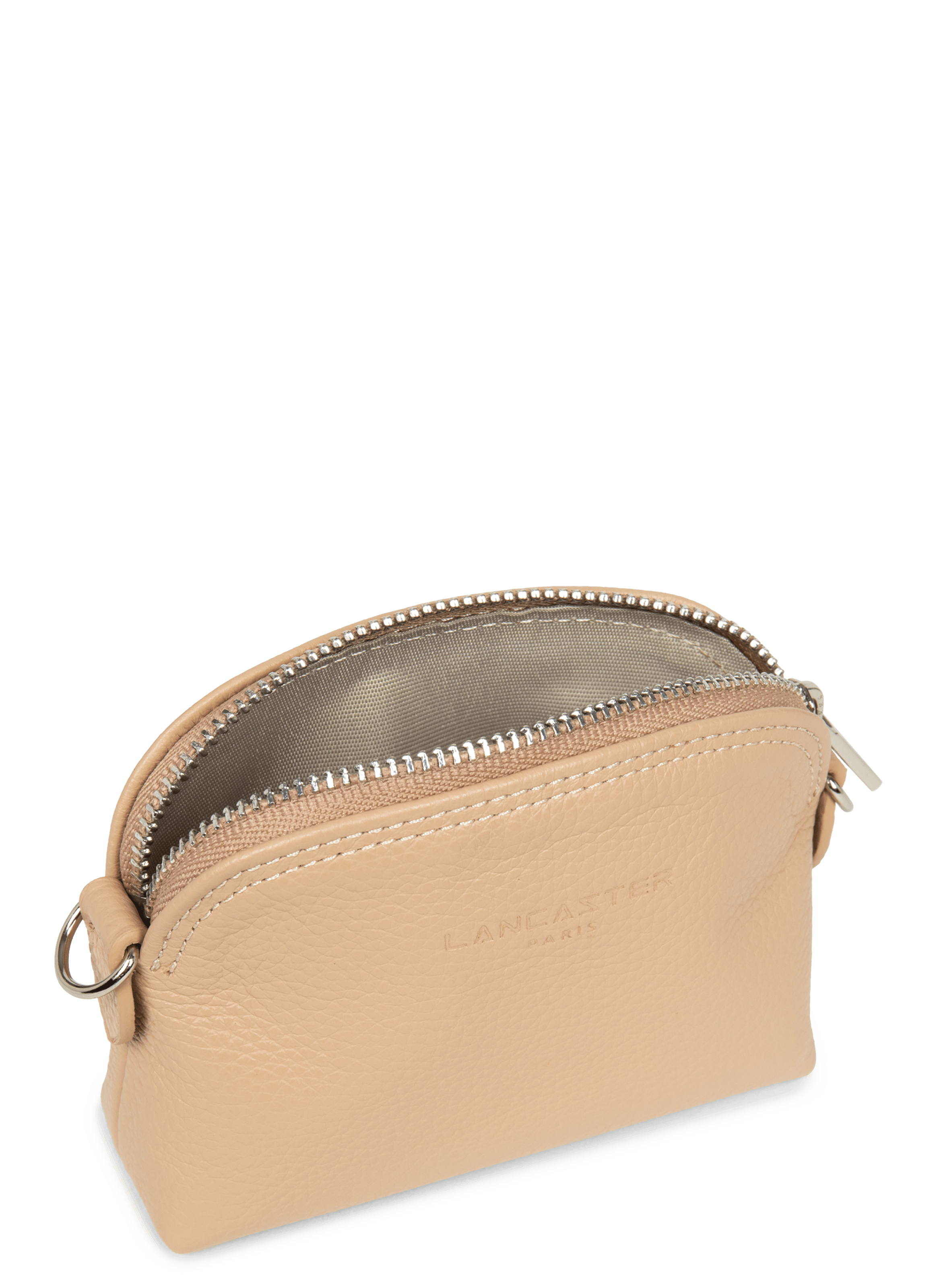 Kleine portemonnee - gegranuleerd pm | Beige LANCASTER Dames