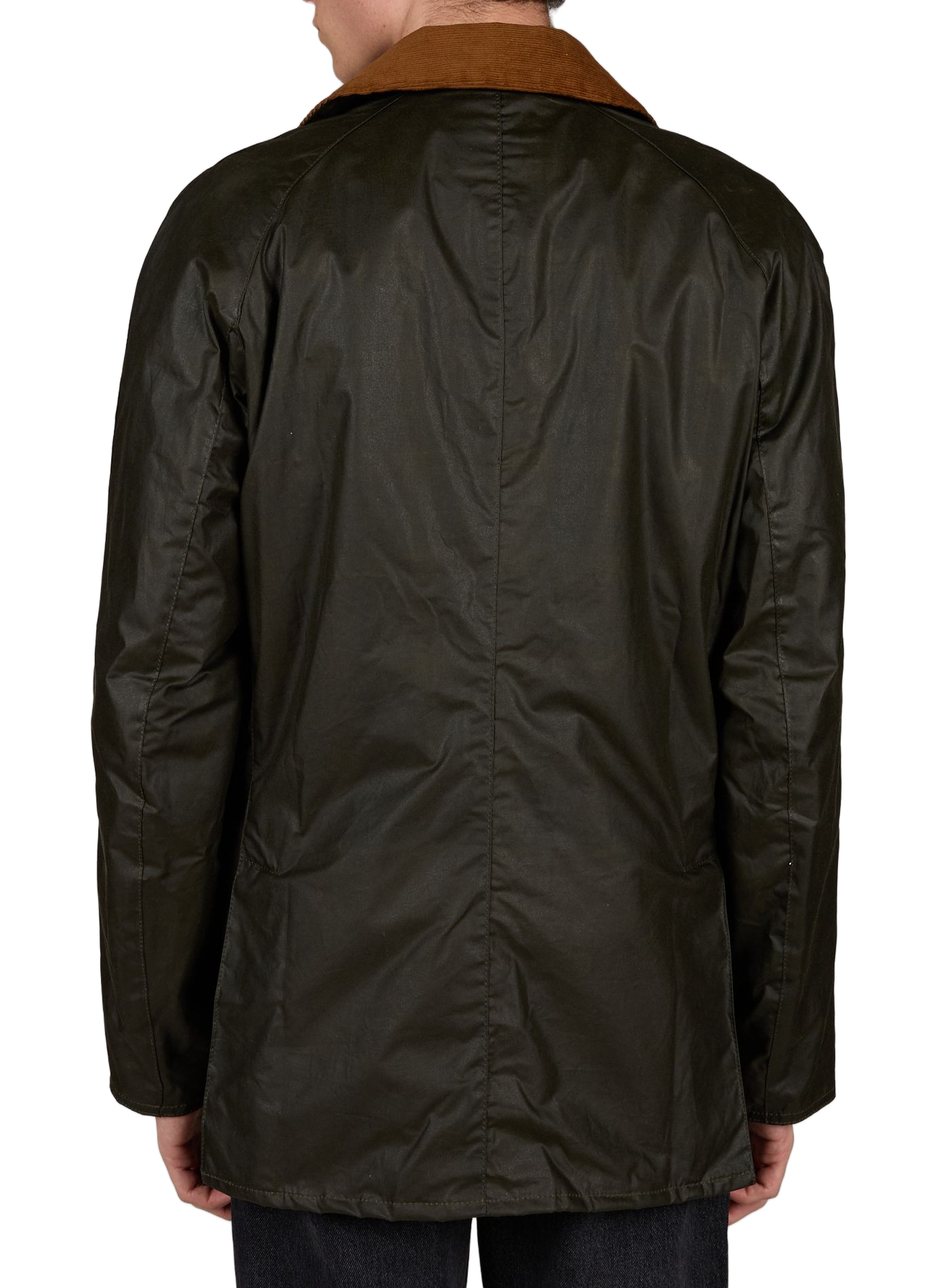 Waxed cotton jacket with velvet collar BARBOUR Khaki