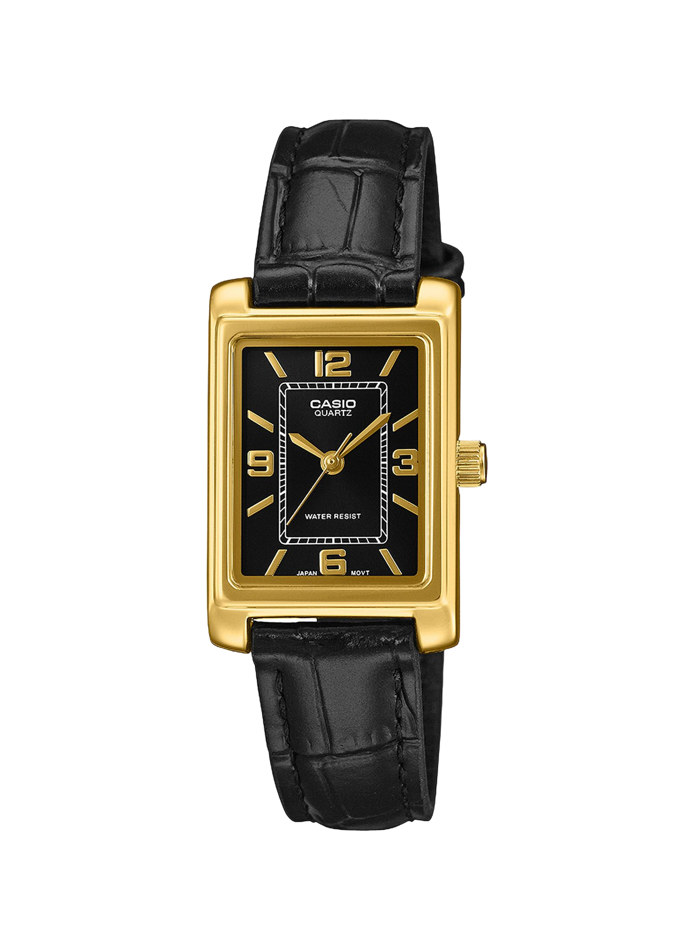 Casio vintage quartz watch in leather CASIO Black