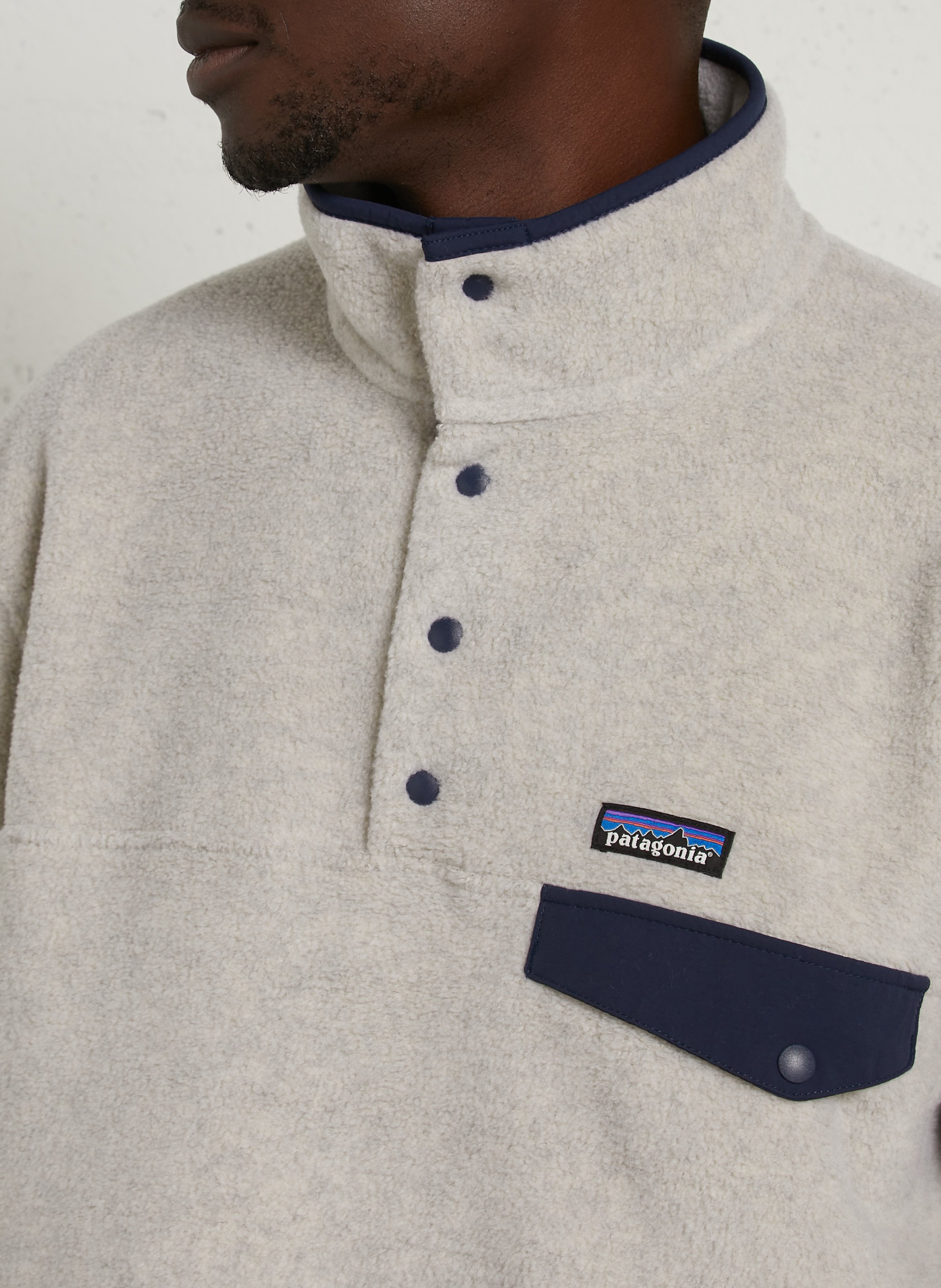 Sweat ample col montant boutonné PATAGONIA Bleu