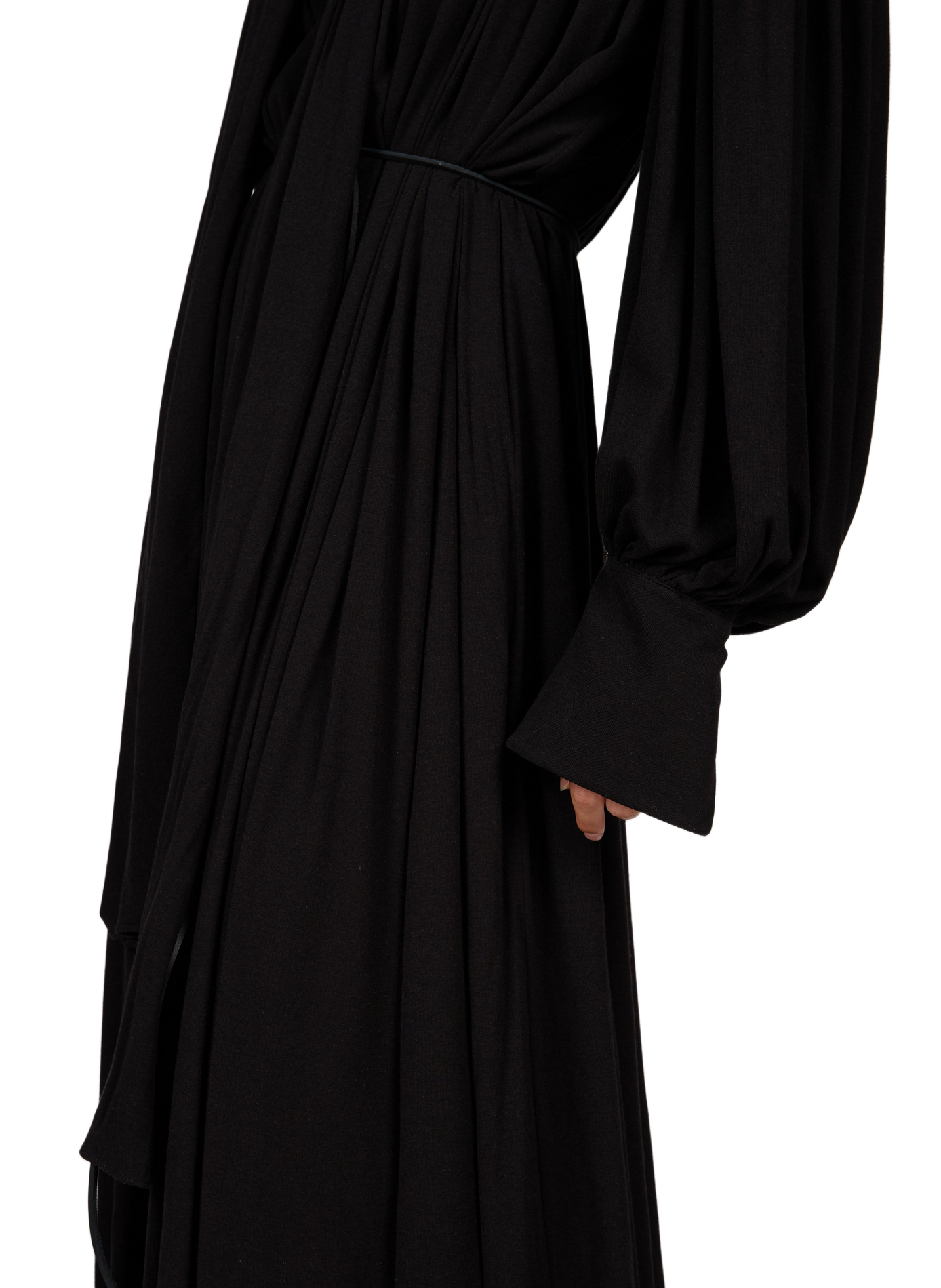 Robe longue fluide en coton mélangé CALVIN KLEIN COLLECTION Noir